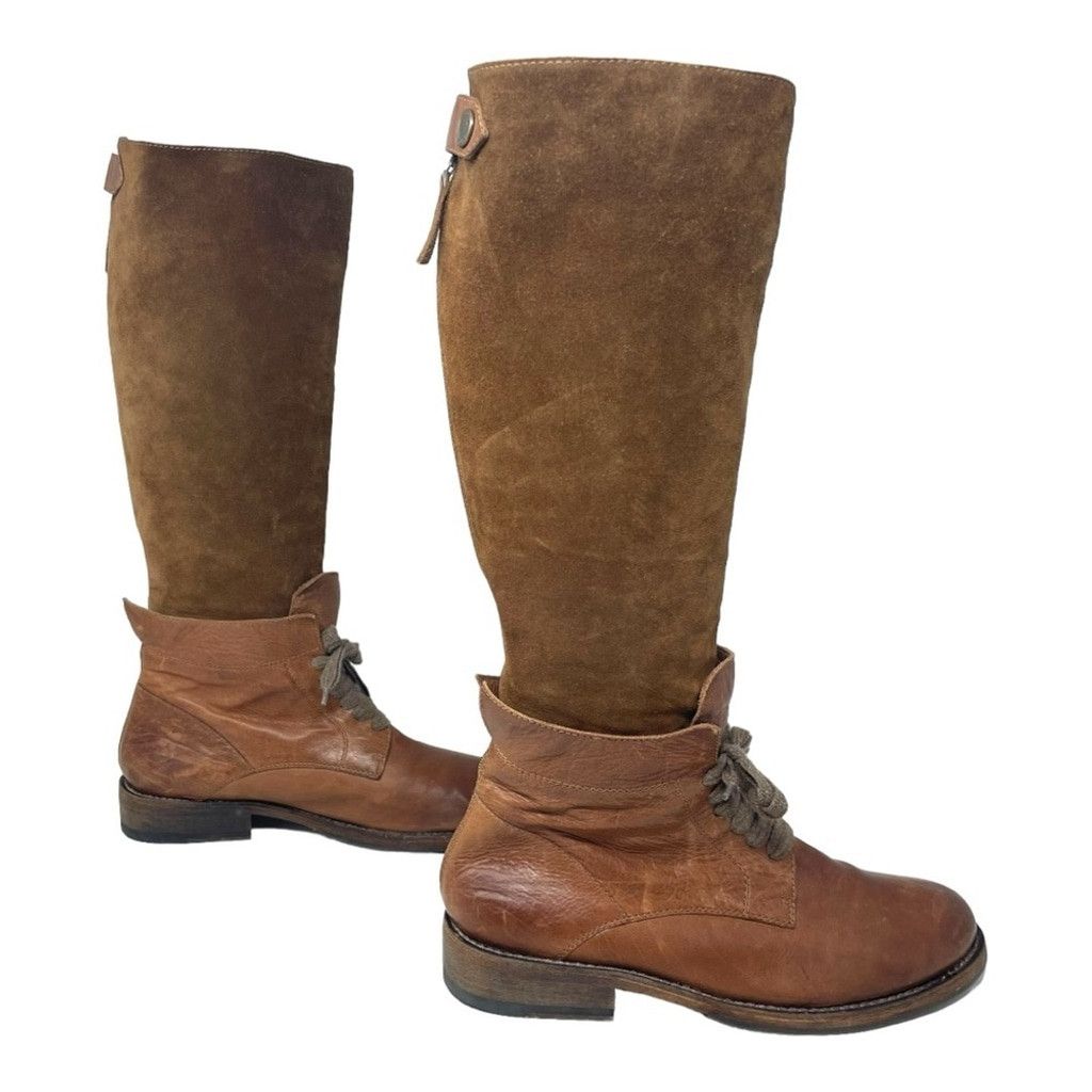 Brunello Cucinelli Brunello Cucinelli Brown Leather and Suede Riding Boots 41 Size US 11 / IT 41 - 6 Thumbnail