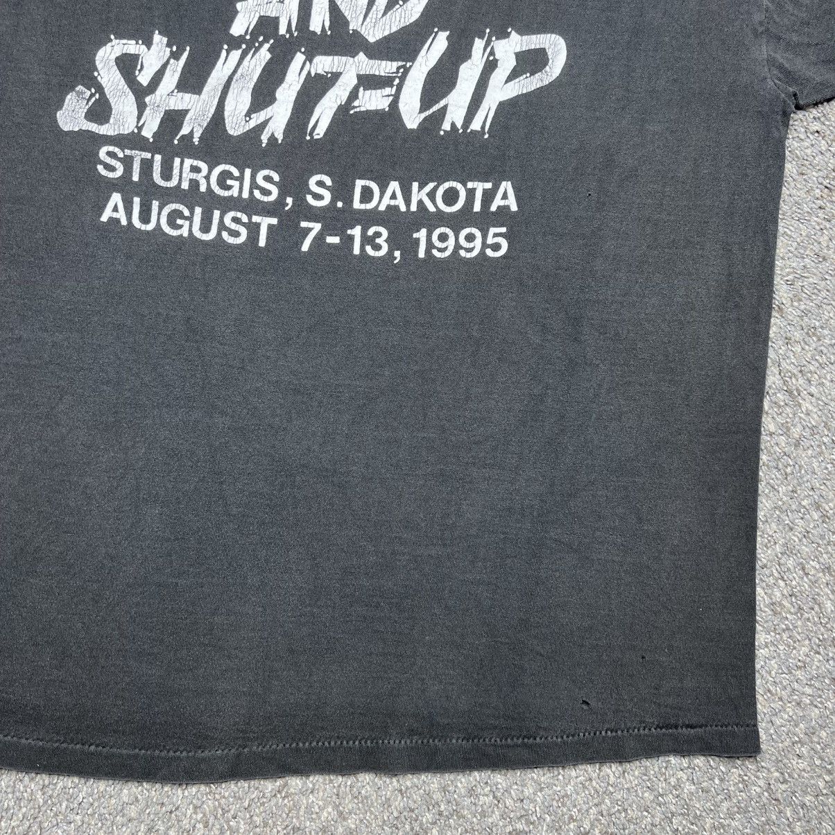 Other 1995 Sturgis Black Hills Rally South Dakota Biker Bar TShirt Size US L / EU 52-54 / 3 - 13 Thumbnail