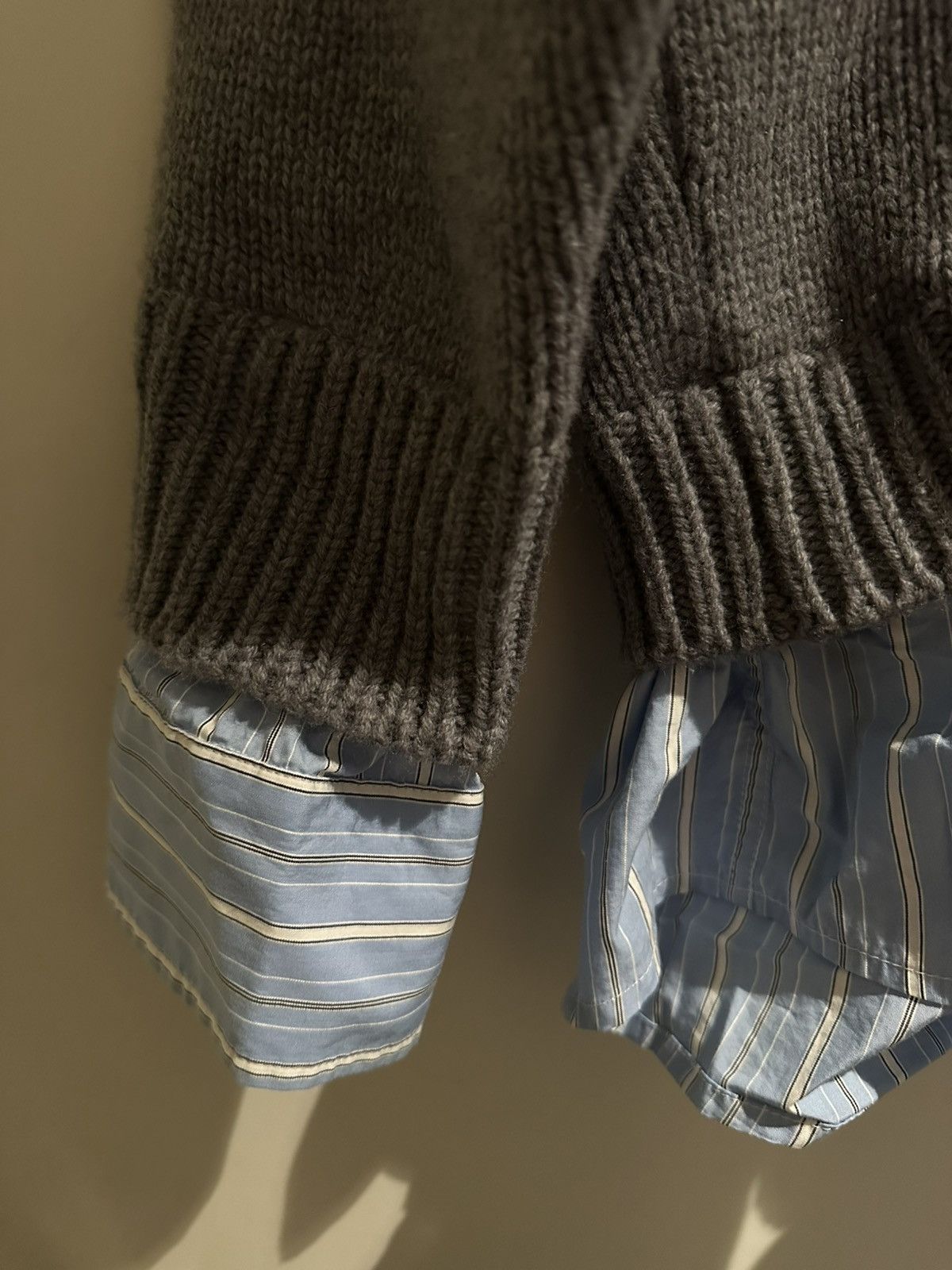 Balenciaga BALENCIAGA LAYERED WOOL SWEATER SHIRT – SIZE M - OVERSIZED Size US M / EU 48-50 / 2 - 5 Thumbnail