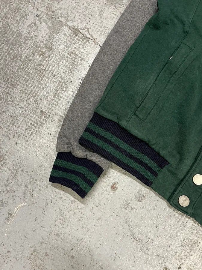 Dirk Bikkembergs 2000s Bikkembergs Teddy Green & Grey Bomber Jacket Size US S / EU 44-46 / 1 - 6 Thumbnail