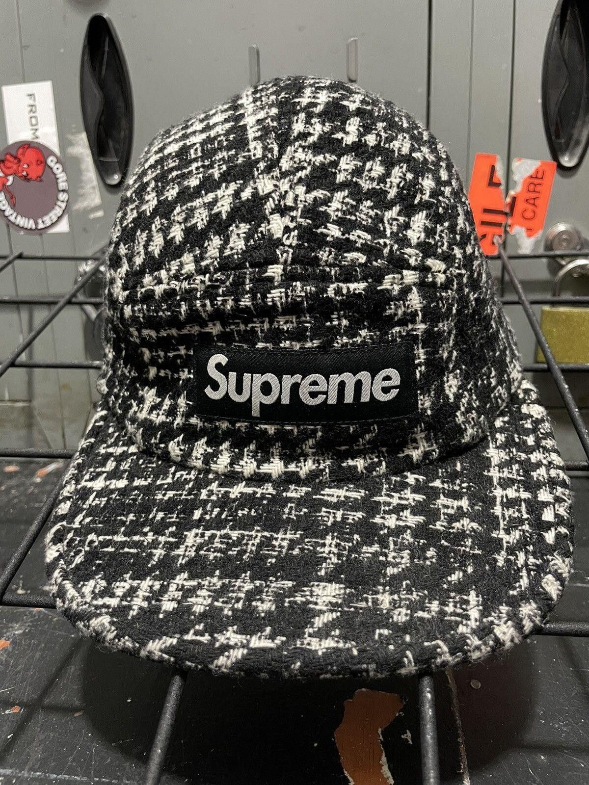 Supreme SUPREME CHECKERED CAP [2008] RED WHITE BLACK CAMP 5-PANEL