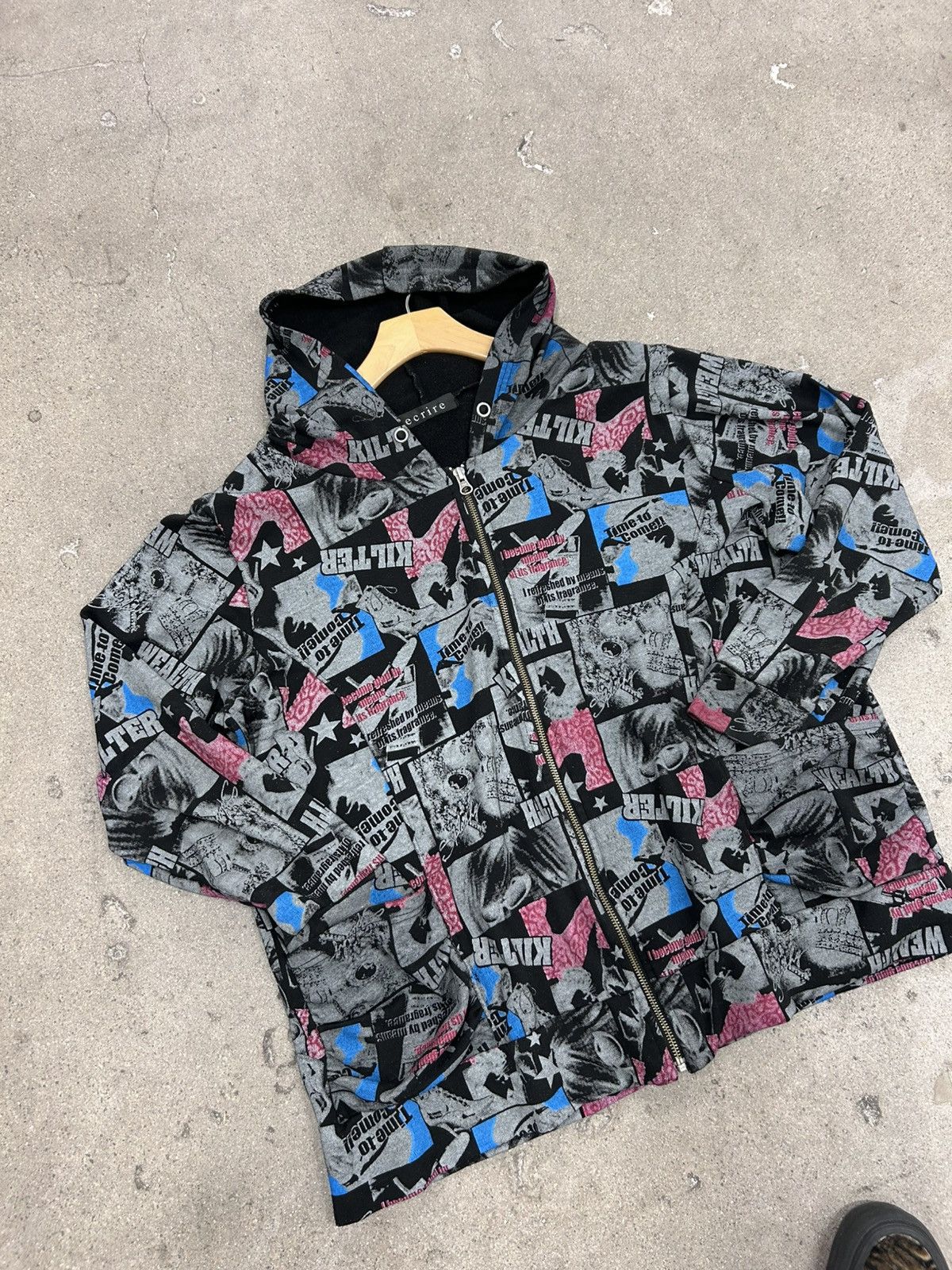 Hysteric Glamour “Ecrire “ Hysteric glamor style over print zip up AOP punk Size US XL / EU 56 / 4 - 4 Thumbnail