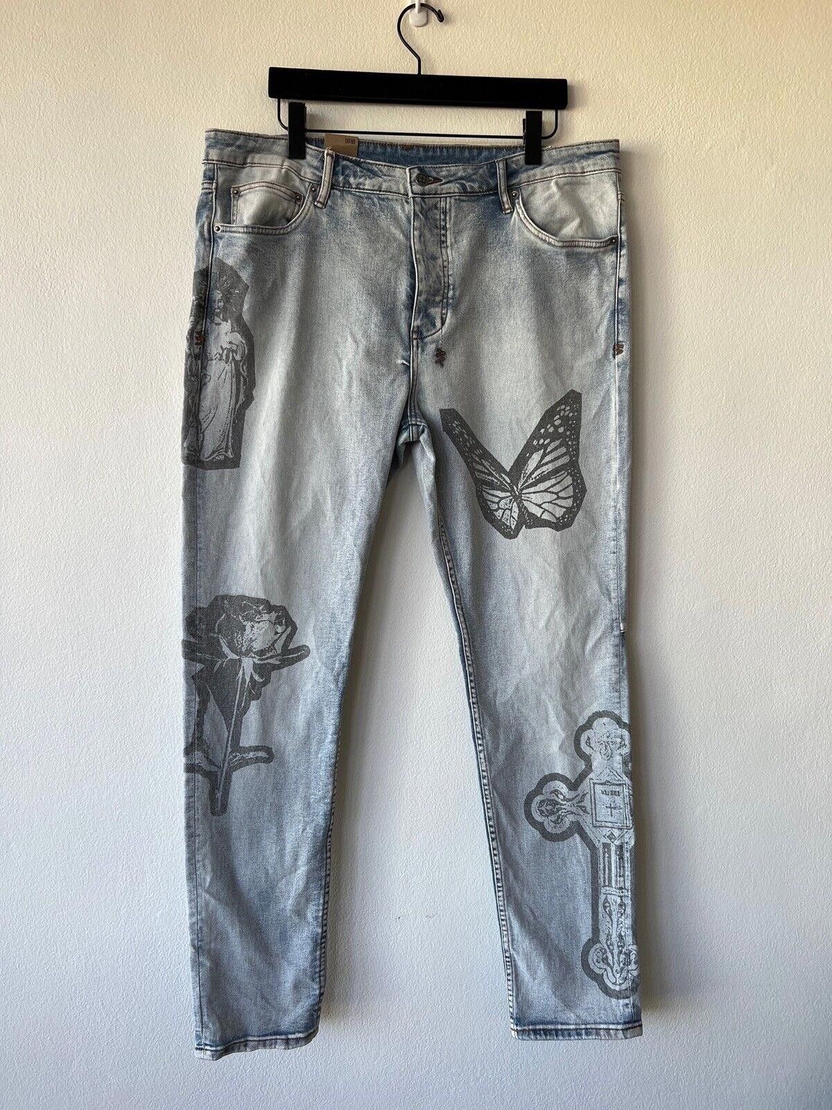 Ksubi new Ksubi mens denim jean chitch blue kut out nimbus 40 xl Size US 40 / EU 56 - 1 Thumbnail