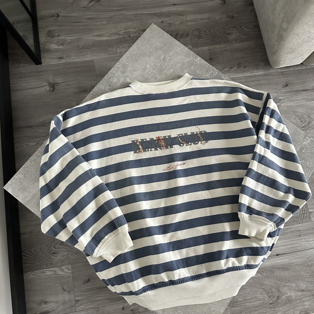 Levi's Vintage Clothing Vintage 80s Levis Beach Club striped oversize sweatshirt y2k Size US M / EU 48-50 / 2 - 3 Thumbnail