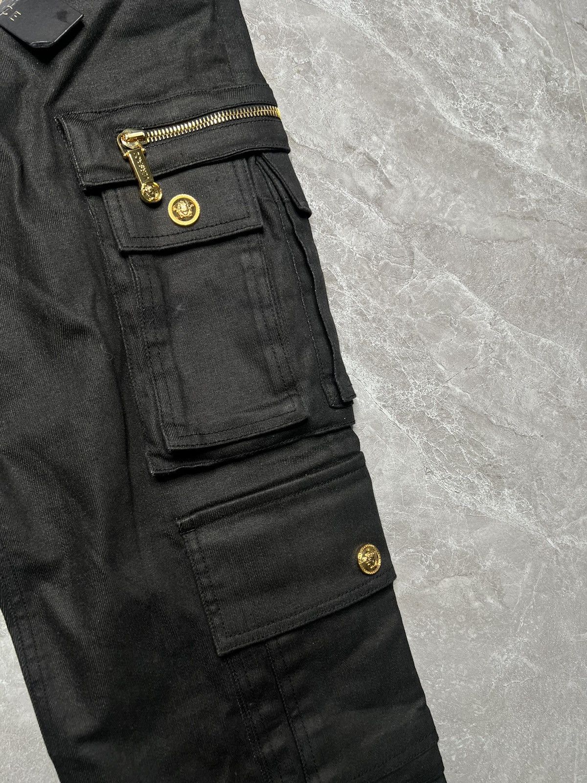 Versace Versace Indigo Dyed Multipocket Cargo Jeans Size US 33 - 4 Thumbnail