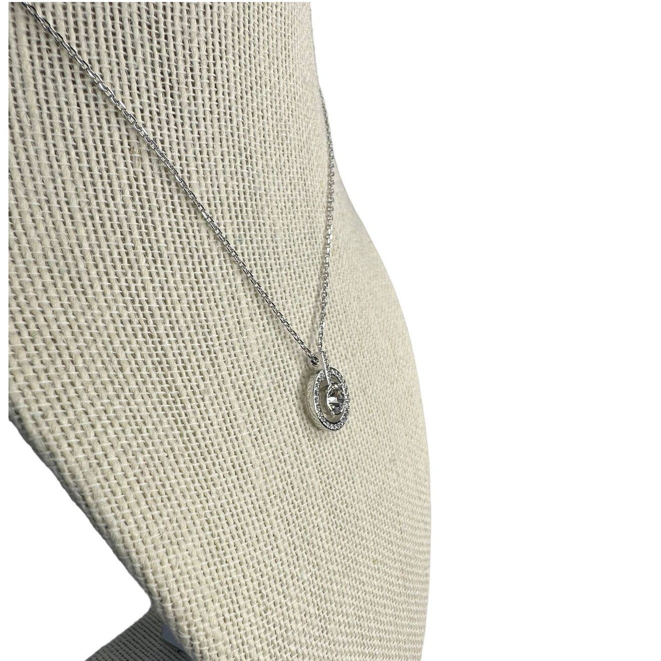 Swarovski Swarovski Lavender Round shape Rhodium plated Necklace Size ONE SIZE - 4 Thumbnail