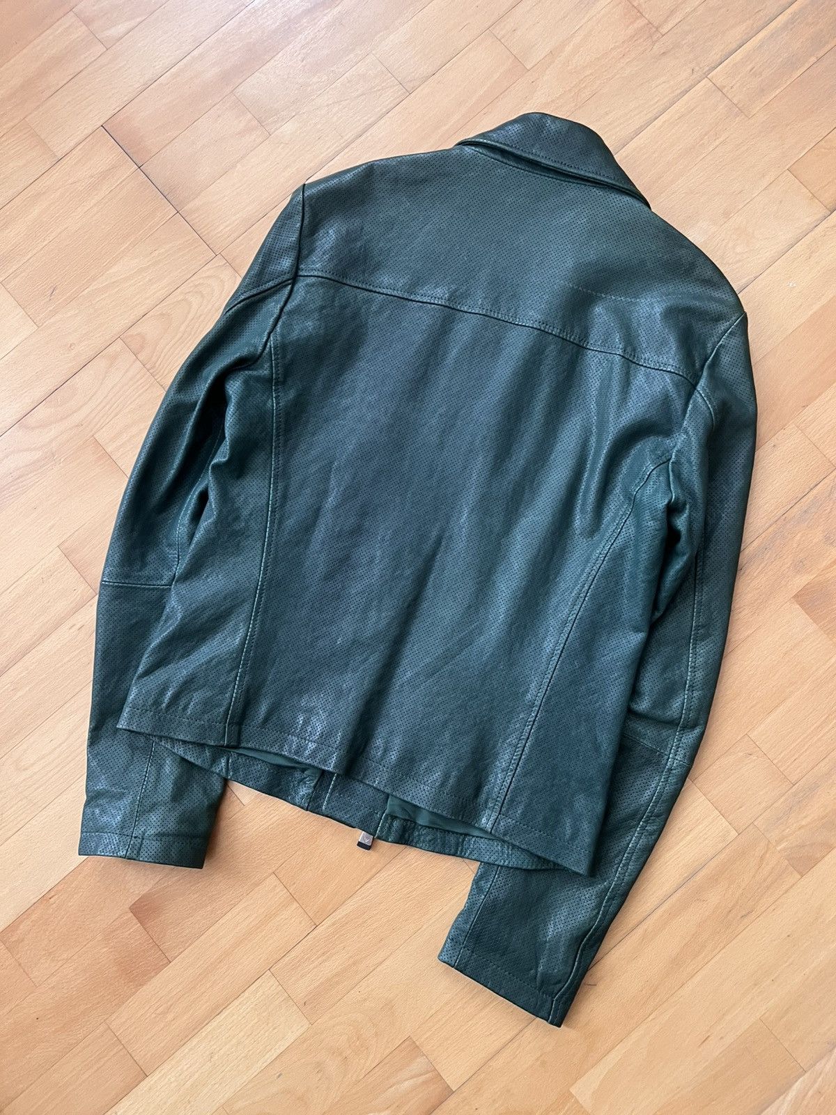Emporio Armani 2014 Emporio Armani side zip perforated leather jacket Size US S / EU 44-46 / 1 - 10 Thumbnail