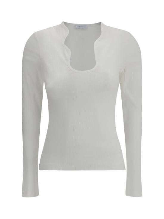 SALVATORE FERRAGAMO Women Tops 782751 002 WHITE