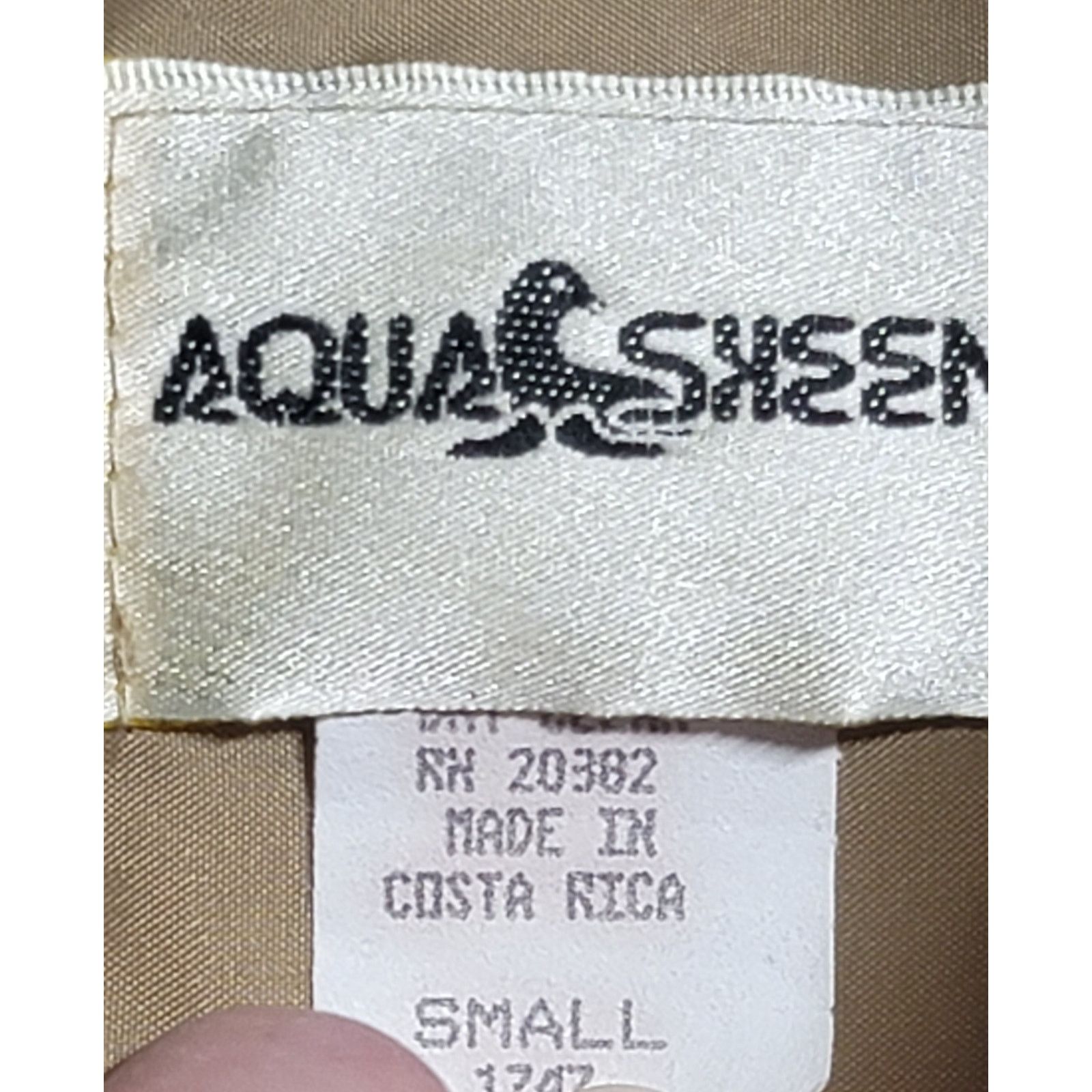 Other VTG Aqua Sheen Tan Brown Lightweight Raincoat Small Collard Size S / US 4 / IT 40 - 3 Thumbnail