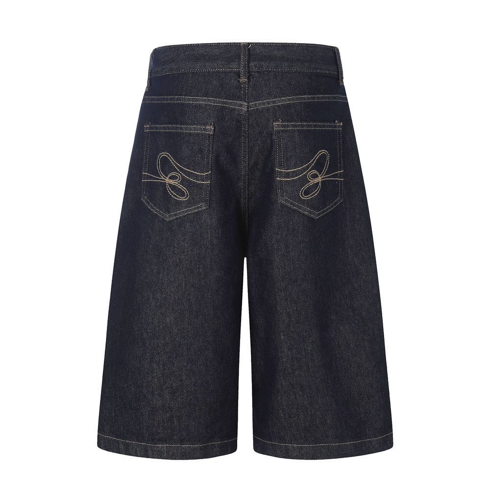 Japanese Brand Men's High-Street Vibe Cargo-Style Straight-Leg Denim Shorts Size US 32 / EU 48 - 2 Thumbnail