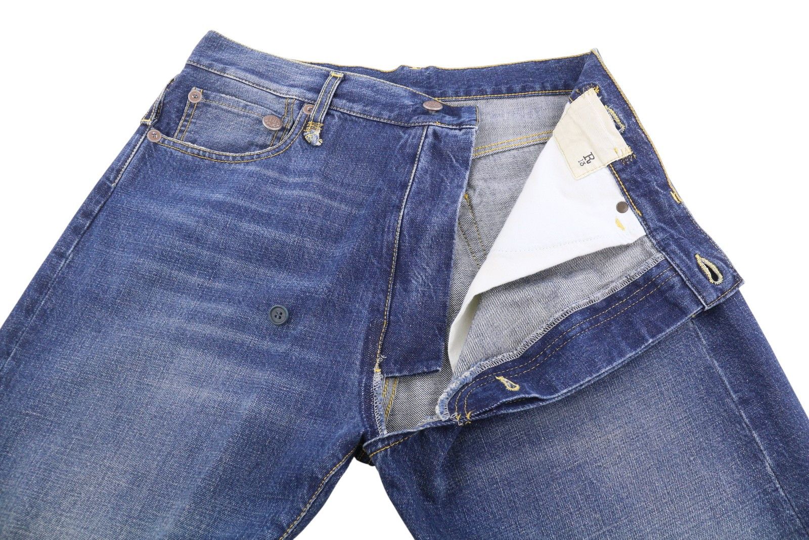 R13 CROSS OVER 24 Oasis Blue Distress 88195 Size 24" / US 00 / IT 34 - 5 Thumbnail