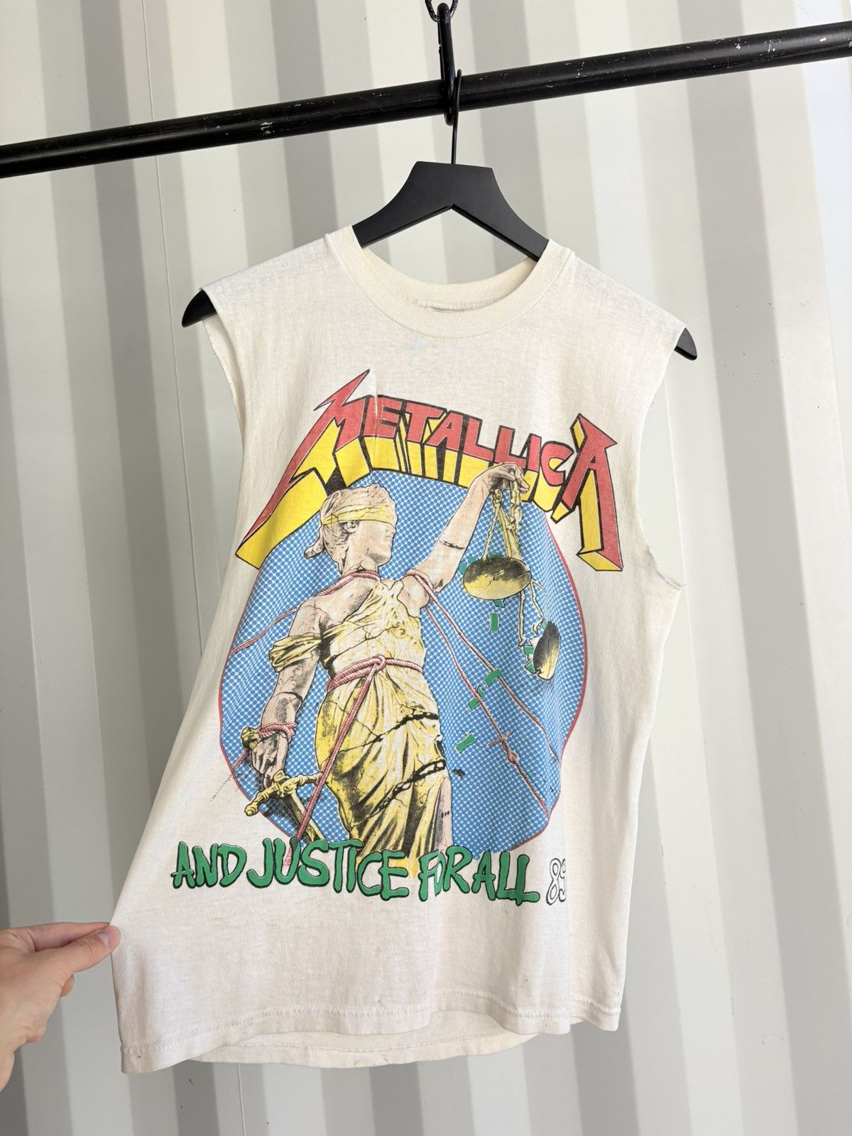 Band Tees Metallica No Justice Thrashed Faded Distressed Tank GRUNGE Size US M / EU 48-50 / 2 - 2 Thumbnail