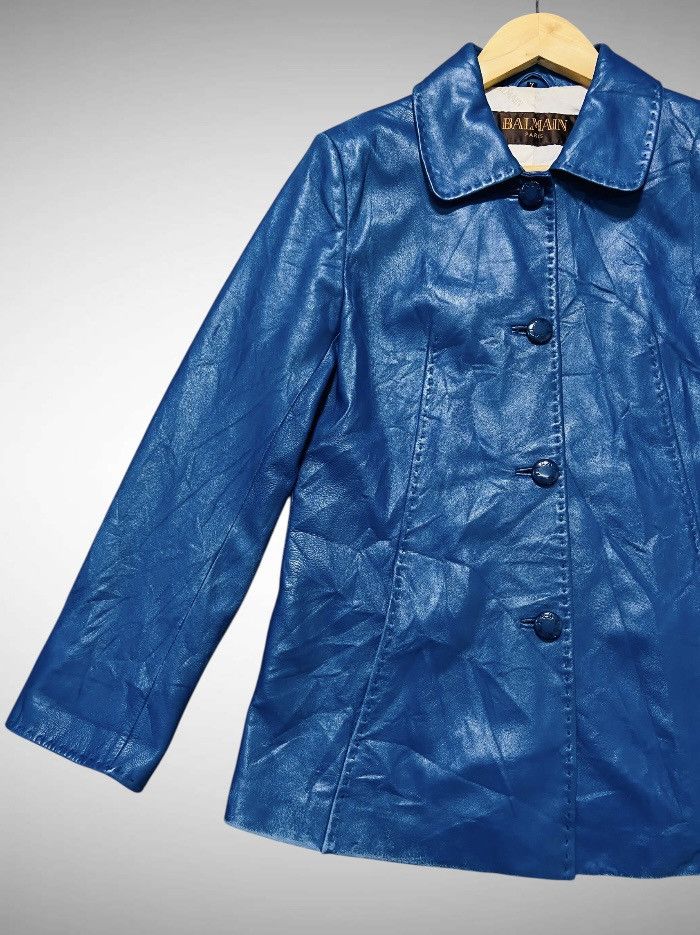 Balmain Vintage Balmain Paris Sheepskin Leather Jacket Coat Size S / US 4 / IT 40 - 4 Thumbnail