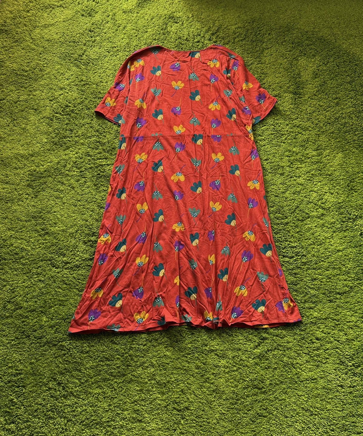 Designer Gudrun Sjoden avant garde floral pattern ethnic dress Size XXL / US 16-18 / IT 52-54 - 2 Thumbnail