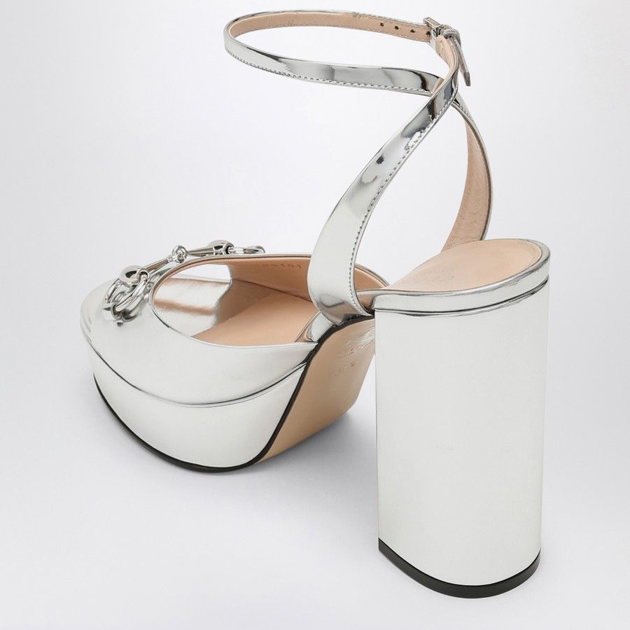 Gucci o1d2blof0824 Horsebit Decollete in Silver Size US 6 / IT 36 - 4 Thumbnail