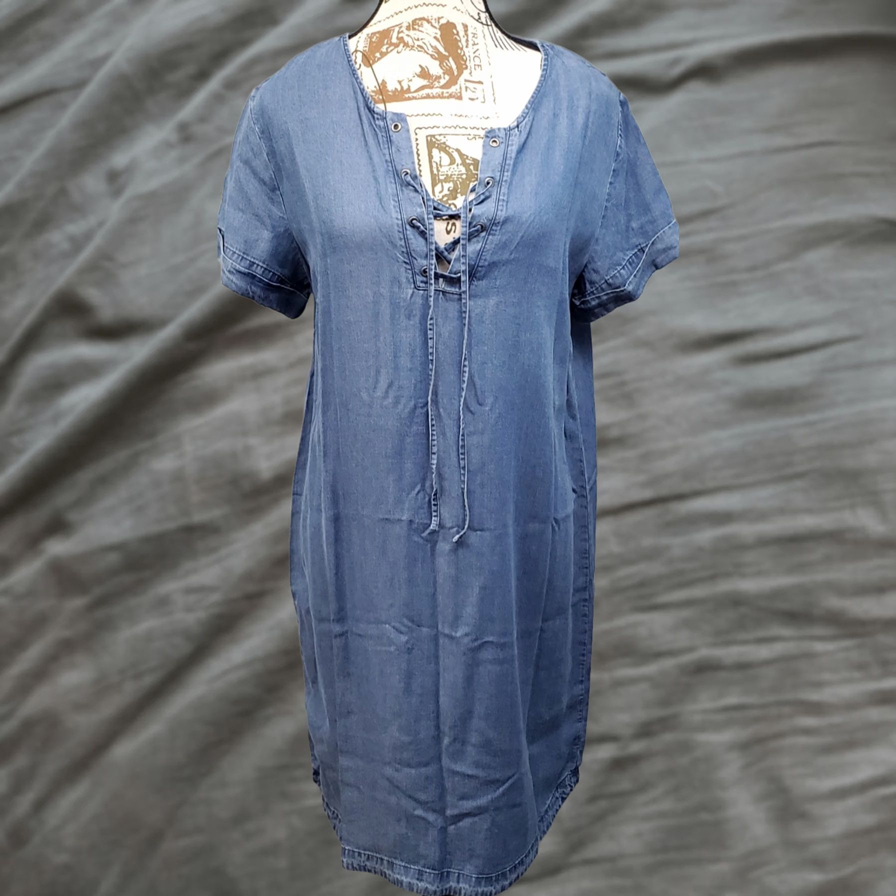 gap tencel denim dress Buy GAP Women Blue Perfect Sleeveless Tie-Waist Shirt Dress In Tencel