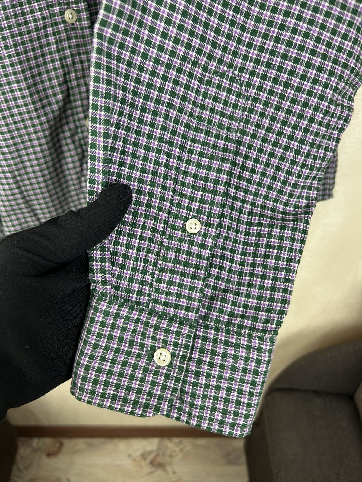 Polo Ralph Lauren Polo Ralph Lauren Green Check Slim Fit Shirt Sz XL Size US XL / EU 56 / 4 - 7 Thumbnail