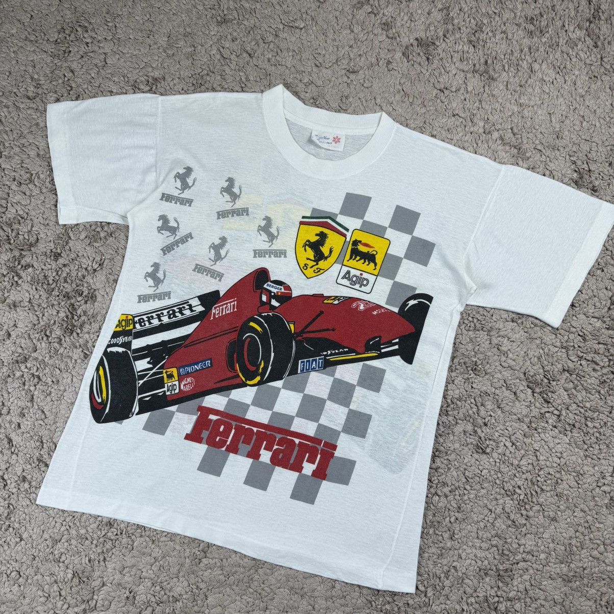 Formula 1 Vintage 1990s Ferrari Formula 1 Animation Graphic T-shirt Size US M / EU 48-50 / 2 - 4 Thumbnail