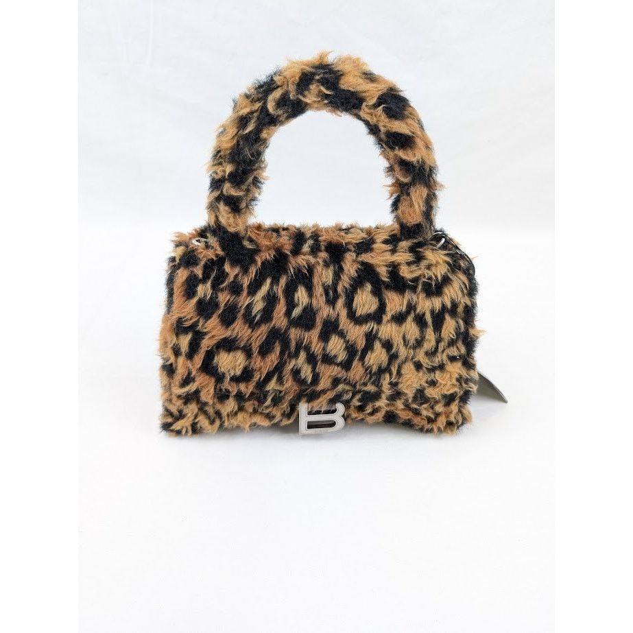 Balenciaga o1rshd1 Size:OS / Leopard Hourglass Top Hand Bag Beige/Brown Size ONE SIZE - 2 Thumbnail