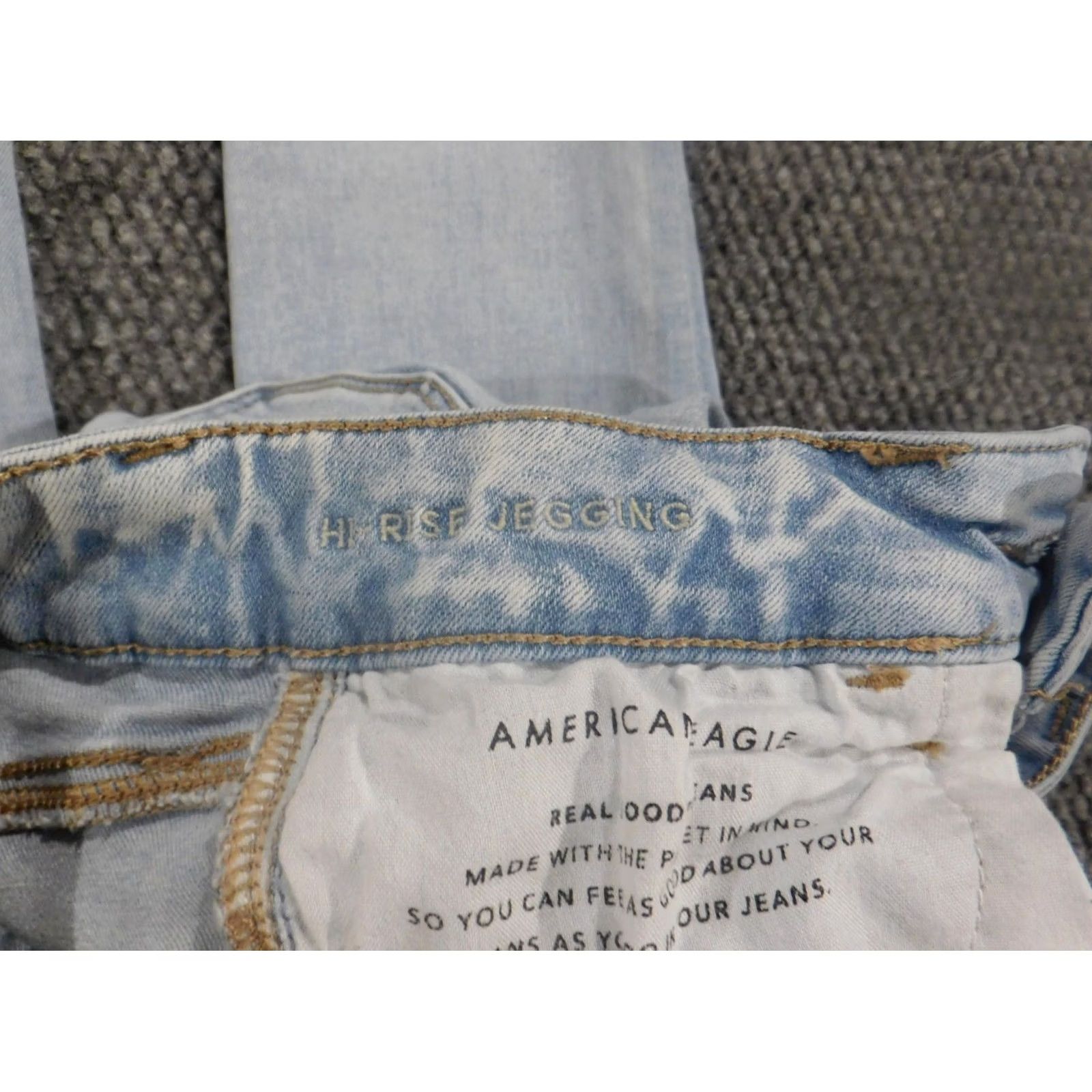 American Eagle Outfitters American Eagle Womens 0 High Rise skinny blue Jeggings Size 25" / US 0 / IT 36 - 4 Thumbnail