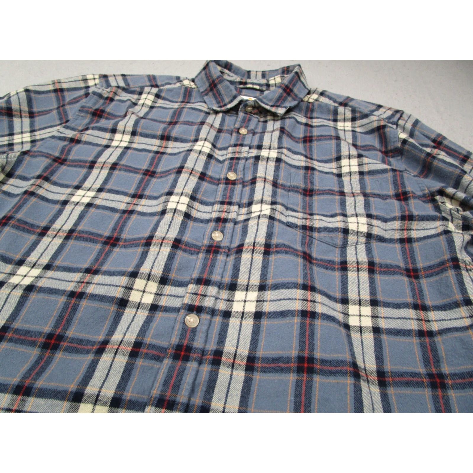 Marine Layer VINTAGE Marine Layer Shirt Mens Large Blue Plaid Flannel Button-Up Organic Cotton 100% Button-Front Casual Classic Plaid 2010s Mens Size US L / EU 52-54 / 3 - 2 Thumbnail