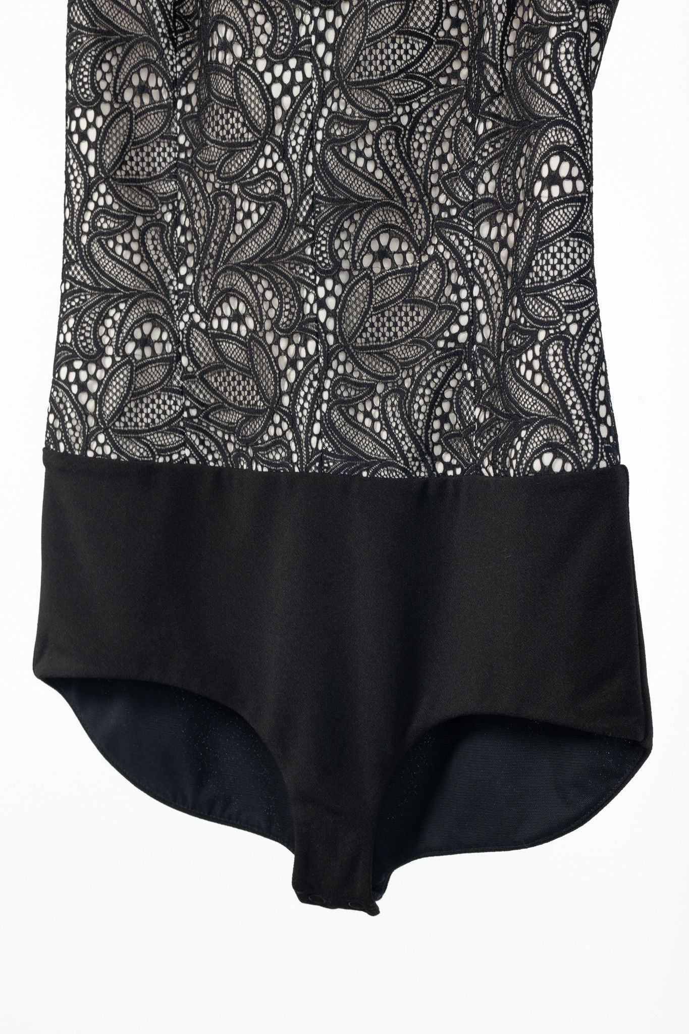 Alice + Olivia Alice + Olivia Zooey Black Seamed Lace Bodysuit Size XS / US 0-2 / IT 36-38 - 7 Thumbnail