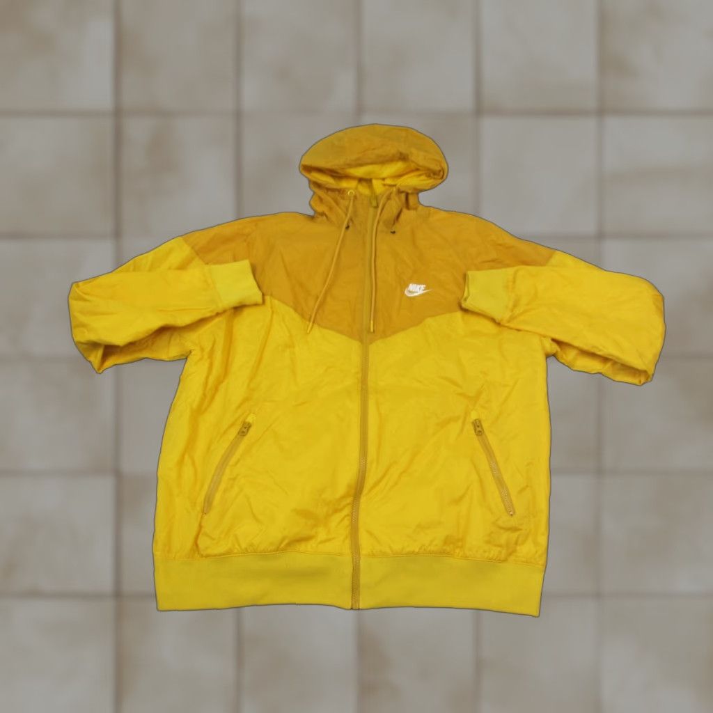 Nike Nike Windrunner Jacket Mens L Yellow Windbreaker Full Zip Hooded Outdoors Size US L / EU 52-54 / 3 - 1 Thumbnail