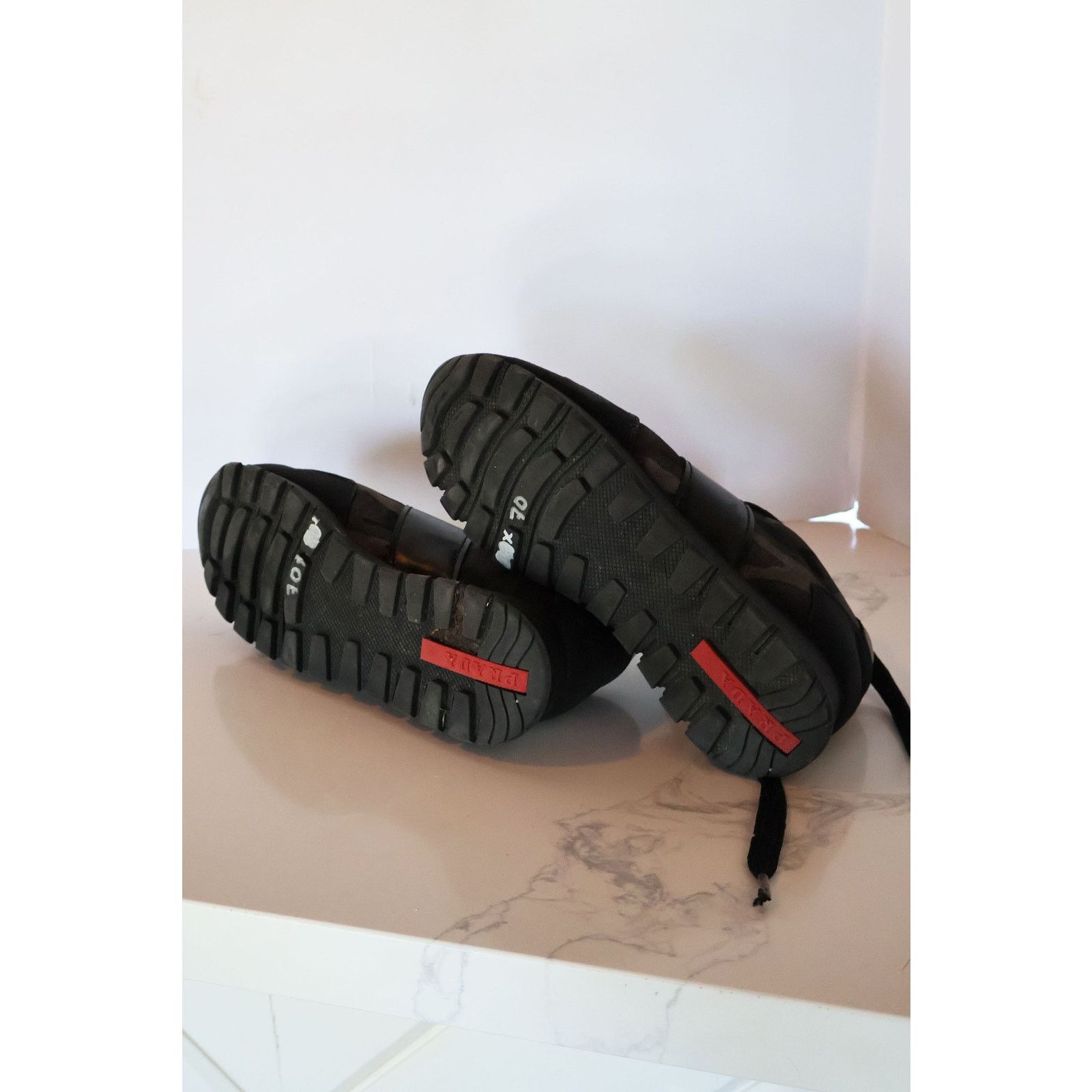 Prada Vintage PRADA Y2K Canvas + Leather Camouflage Sneakers Size US 8 / IT 38 - 8 Thumbnail