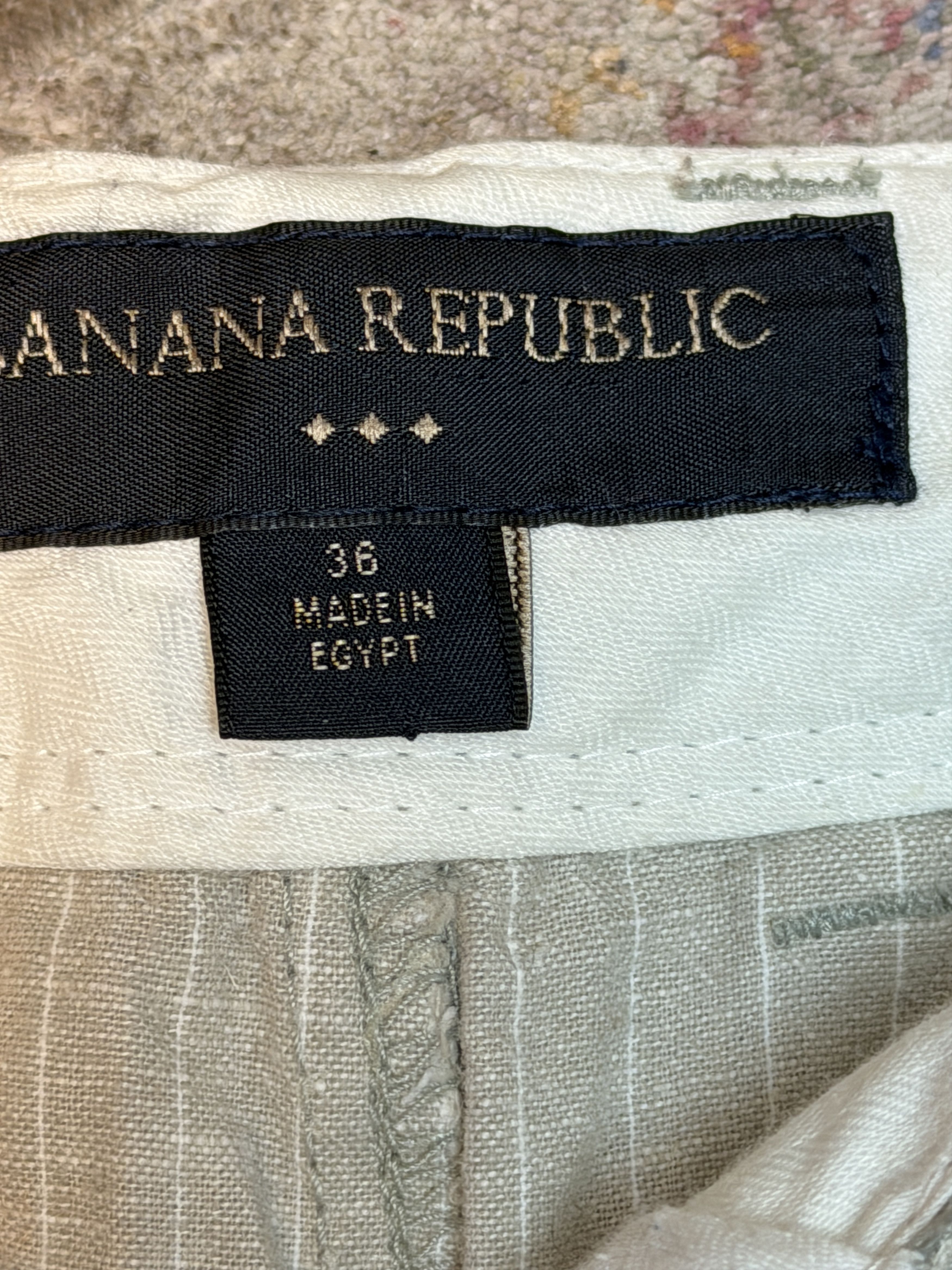 Banana Republic Banana Republic Men's Stripped Light Cream Khaki Shorts Size US 36 / EU 52 - 3 Thumbnail
