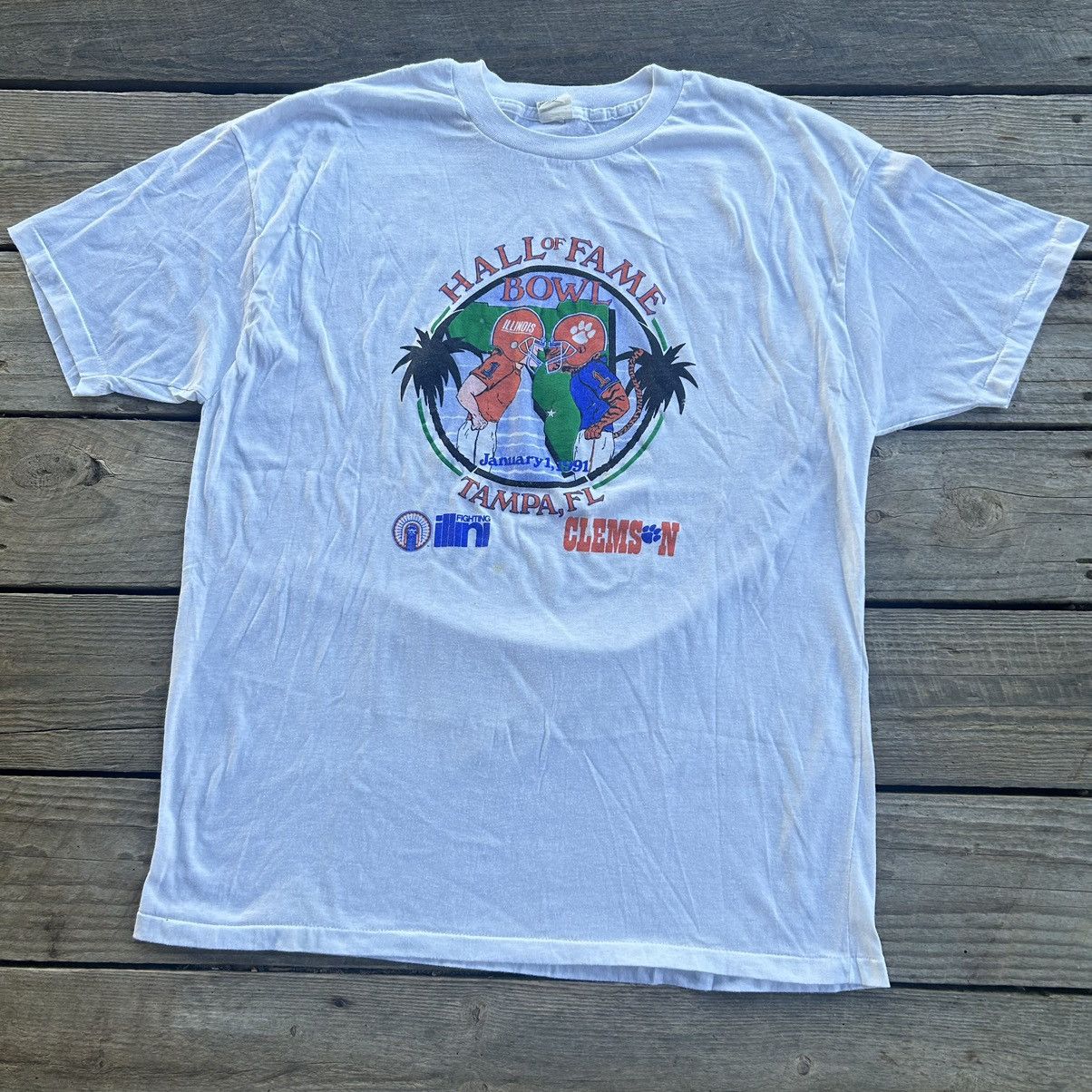 NCAA Vintage 1991 Clemson Tigers V Illinois College T Shirt Size US XL / EU 56 / 4 - 2 Thumbnail