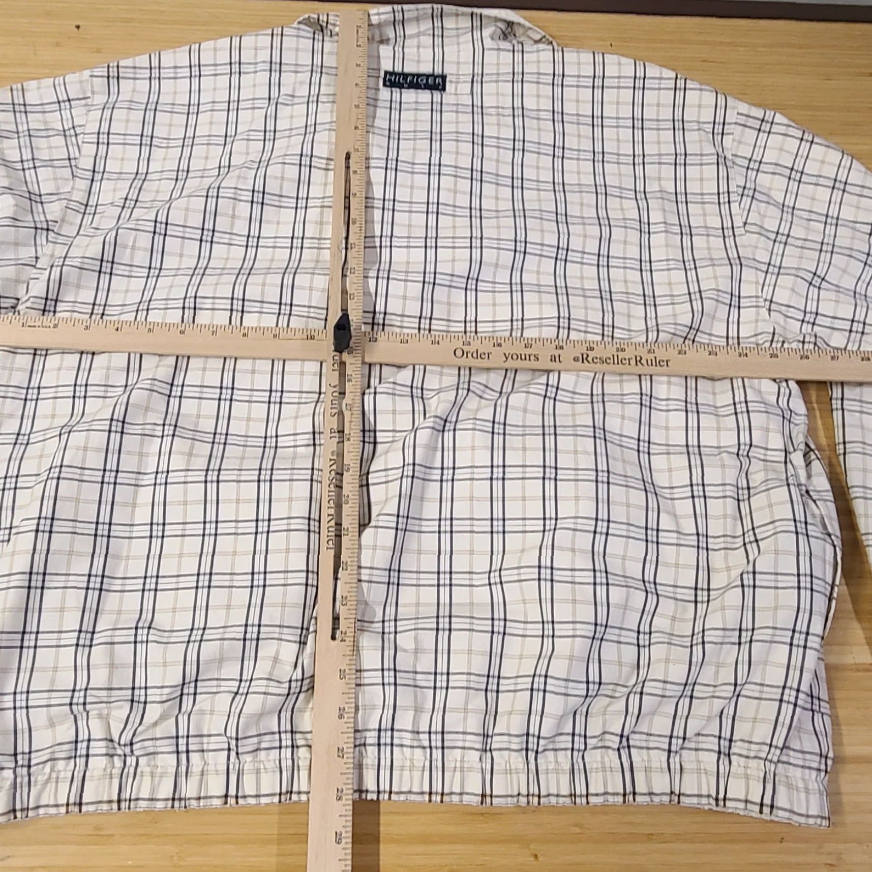 Tommy Hilfiger Tommy Hilfiger Golf Mens White Plaid Reversible 1/4 Zip Bomber Jacket 2XL Size Casual Winter Logo Zip Jacket Mens Size US XXL / EU 58 / 5 - 8 Thumbnail