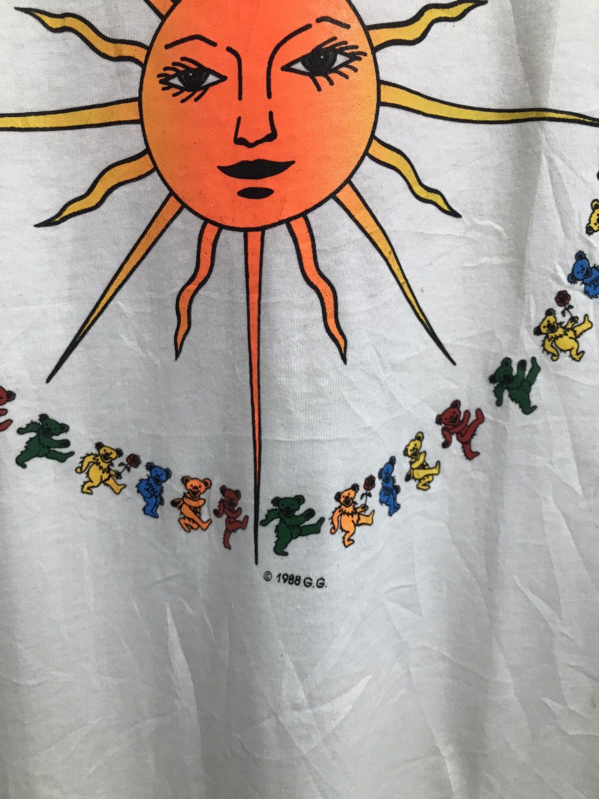 Band Tees Vintage 1988 Rare Grateful Dead Dancing Around Sun Band Tee Size US M / EU 48-50 / 2 - 3 Thumbnail