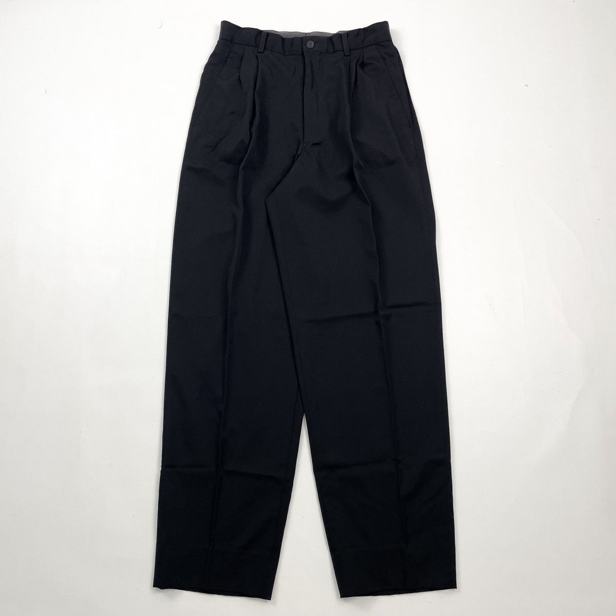 Issey Miyake Pleated Japanese Smart Trousers Black Size US 29 - 1 Thumbnail