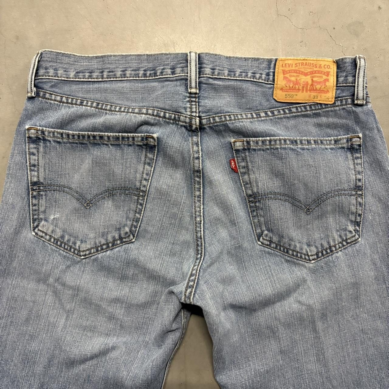 Levi's Crazy Vintage Y2K/2000s Baggy Levis Tall Light Wash Denim Jeans! Size US 33 - 7 Thumbnail