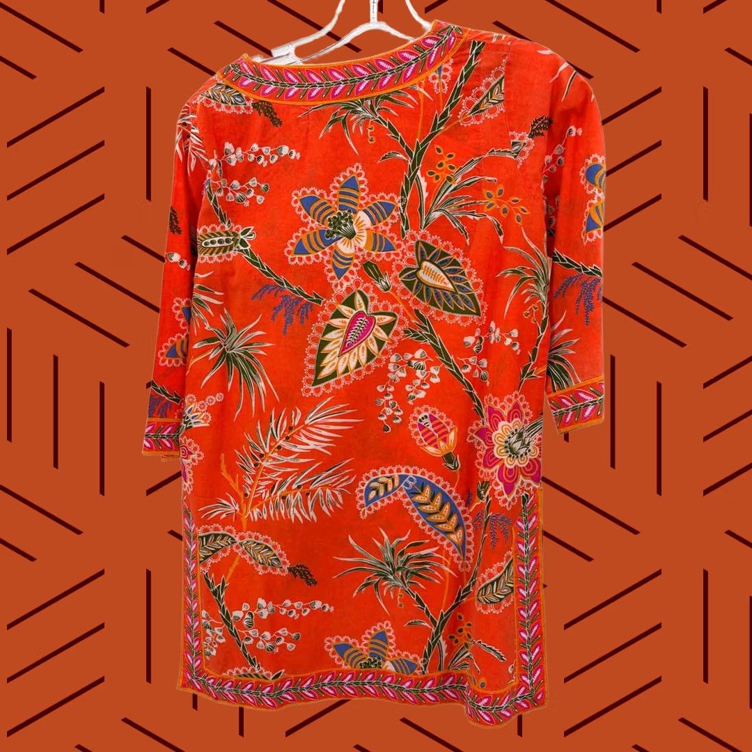 Vintage Pre-Owned Gretchen Scott Orange XXS Tunic Blouse Size XXS / US 00 / IT 34 - 1 Thumbnail
