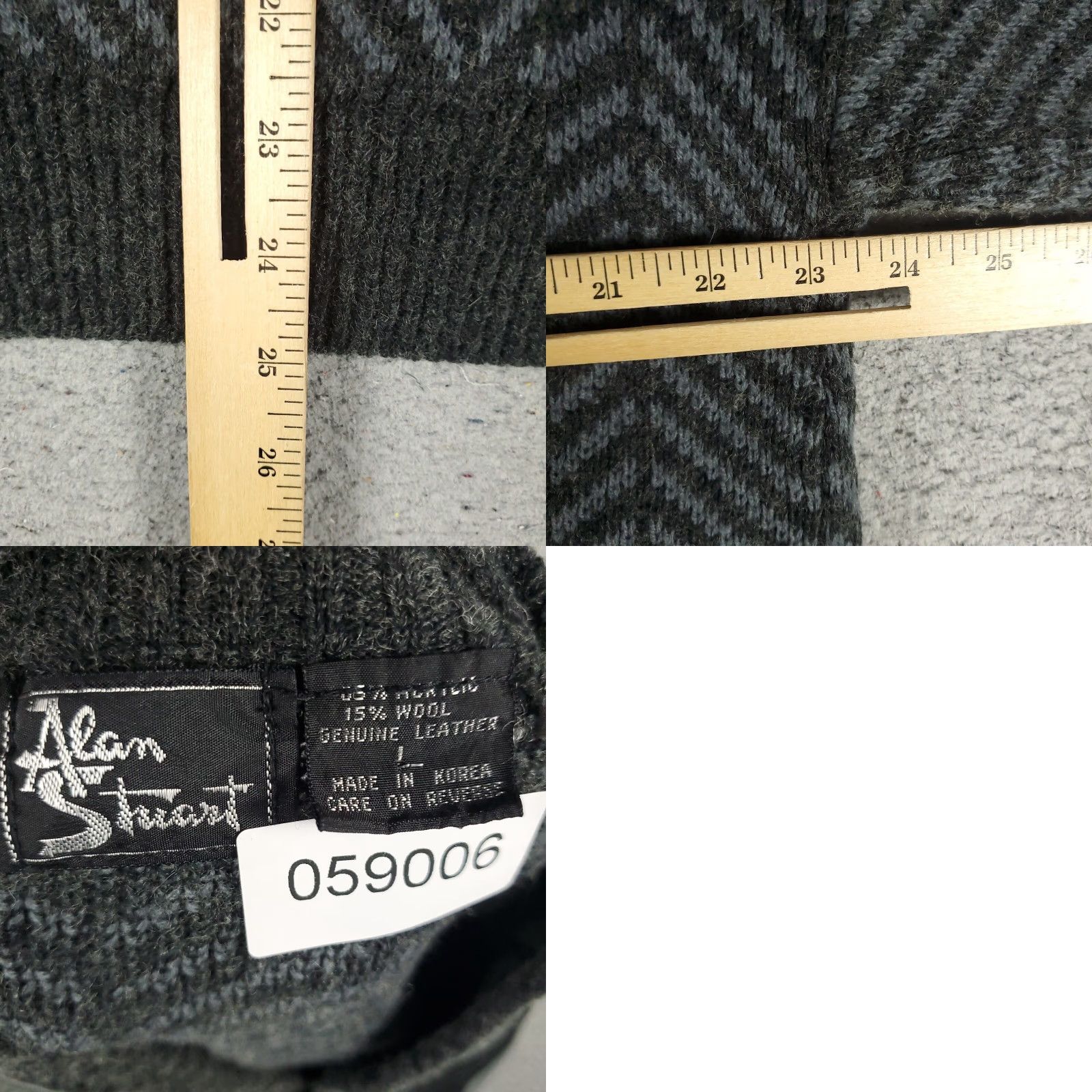 Vintage VINTAGE Alan Stuart Sweater Pullover Mens Size Large Gray Casual V-Neck Long Sleeve Knit Size US L / EU 52-54 / 3 - 8 Thumbnail