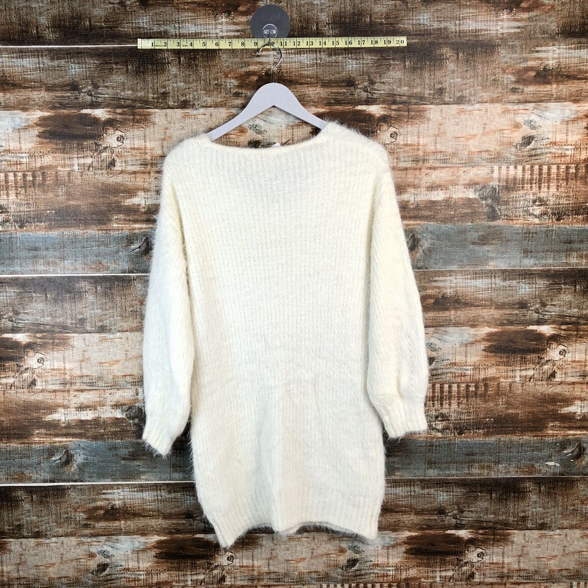 Japanese Brand DL Freesia White Mohair Knitwear #C426 Size M / US 6-8 / IT 42-44 - 12 Thumbnail