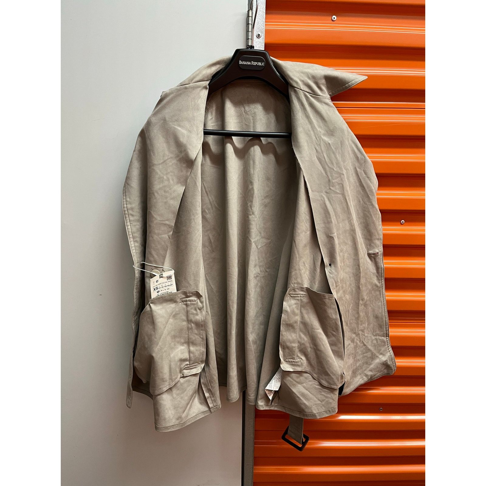 Zara Zara - Faux Suede Trench Coat / XS / Tan / NWT Size XS / US 0-2 / IT 36-38 - 5 Thumbnail