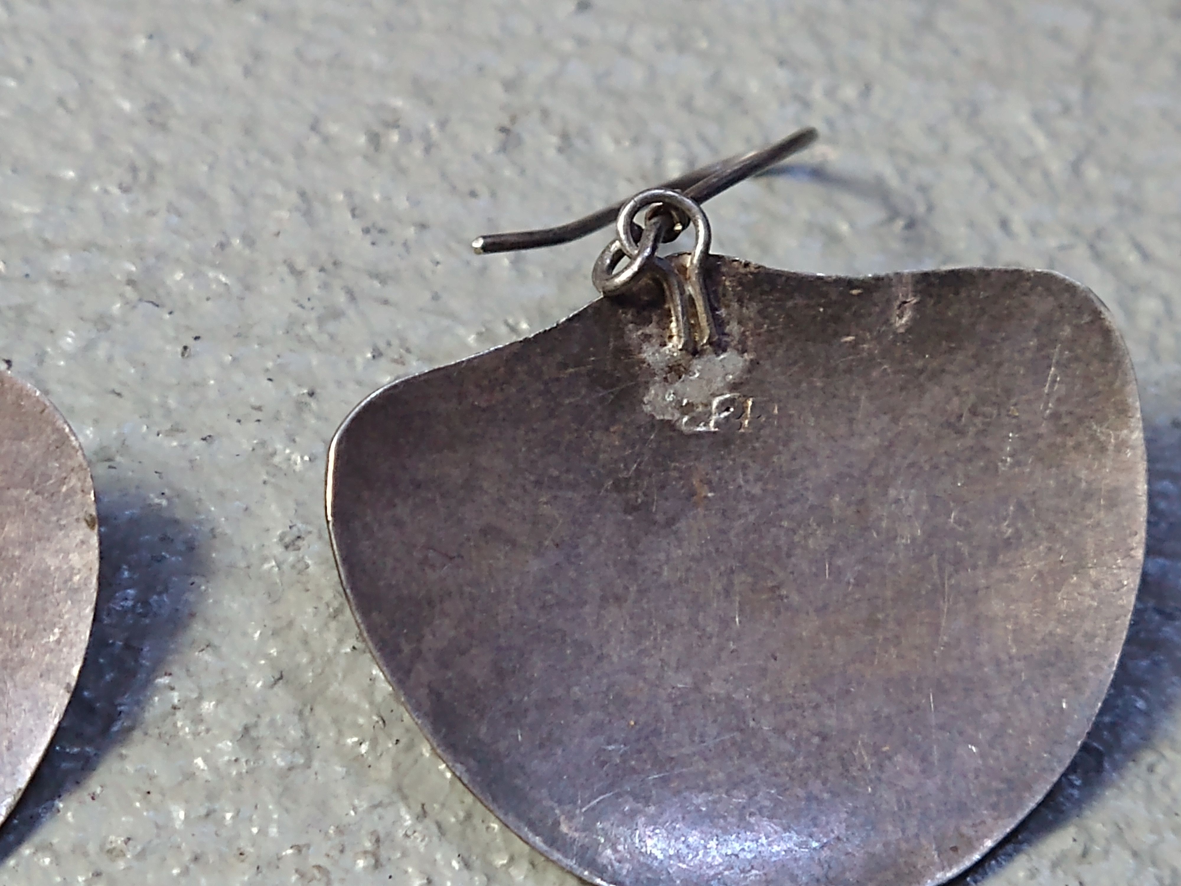 Jewelry × Vintage Vintage Sterling Silver Earrings Purple Amethyst Fan Modern Size ONE SIZE - 11 Thumbnail