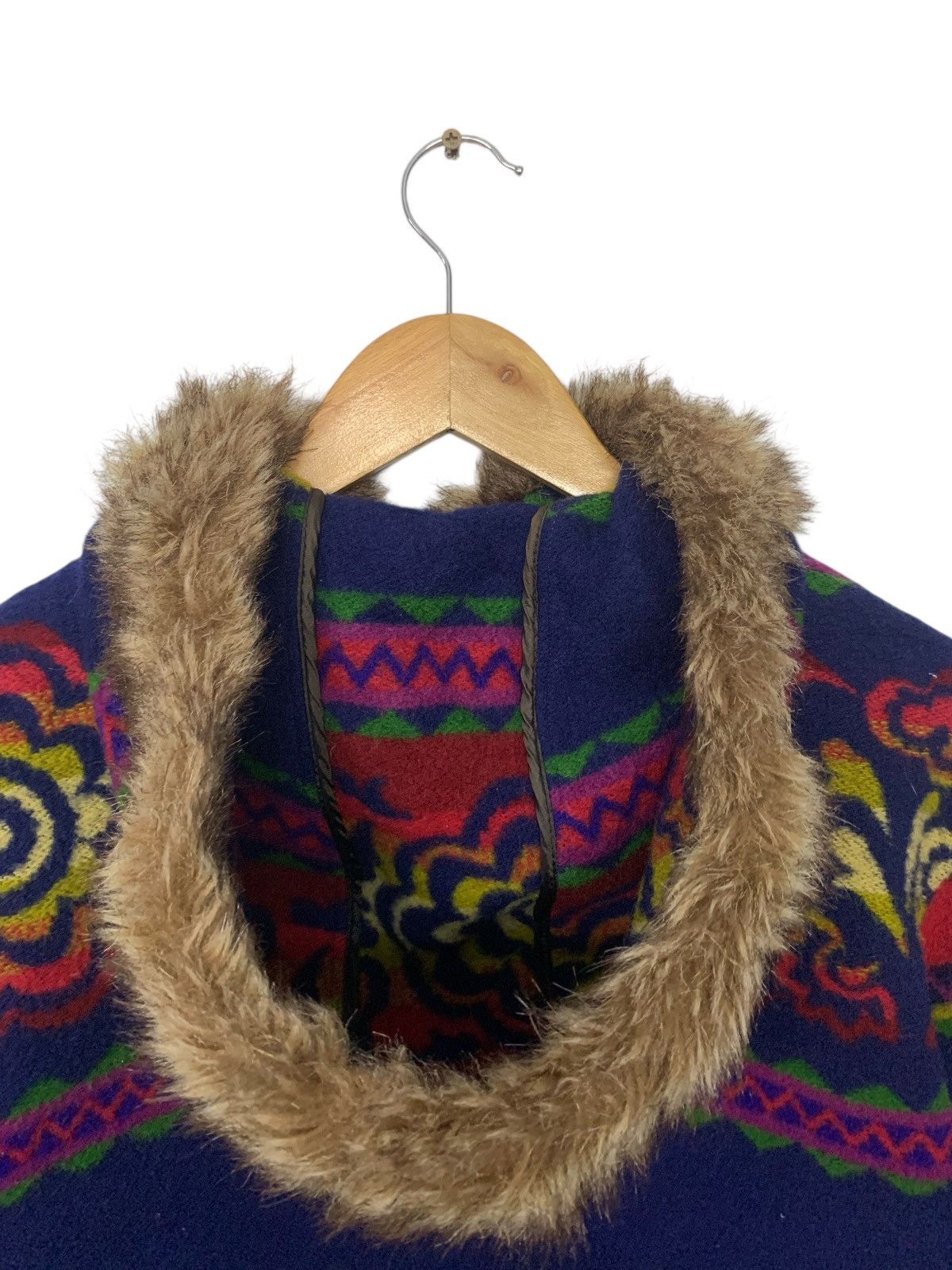 United Colors Of Benetton 90's United Color Of Benetton Multicolor Fleece Hoodie Fur Size US M / EU 48-50 / 2 - 9 Thumbnail