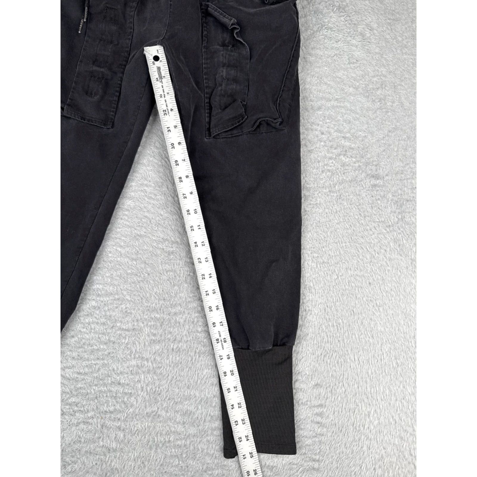 Vintage XVTU Pants Women Small Black Cargo Jogger Tapered Cotton High Rise 28x25 Size 28" / US 6 / IT 42 - 7 Thumbnail