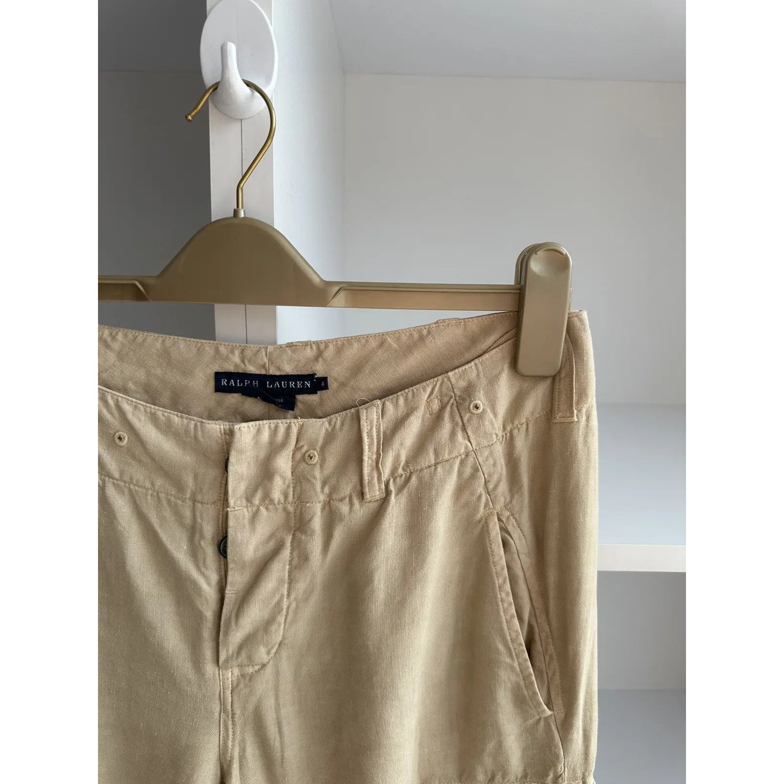 Polo Ralph Lauren VTG Polo Ralph Lauren Woman Linen Cargo Pants Size US 38 / EU 54 - 3 Thumbnail