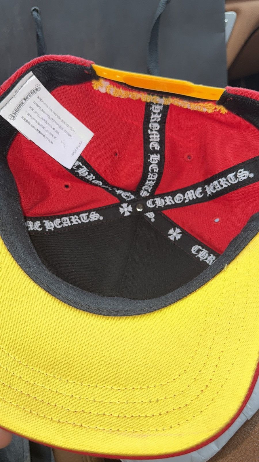 Chrome Hearts Chrome Hearts C H Baseball Hat - Red / Yellow Brand Size ONE SIZE - 14 Thumbnail