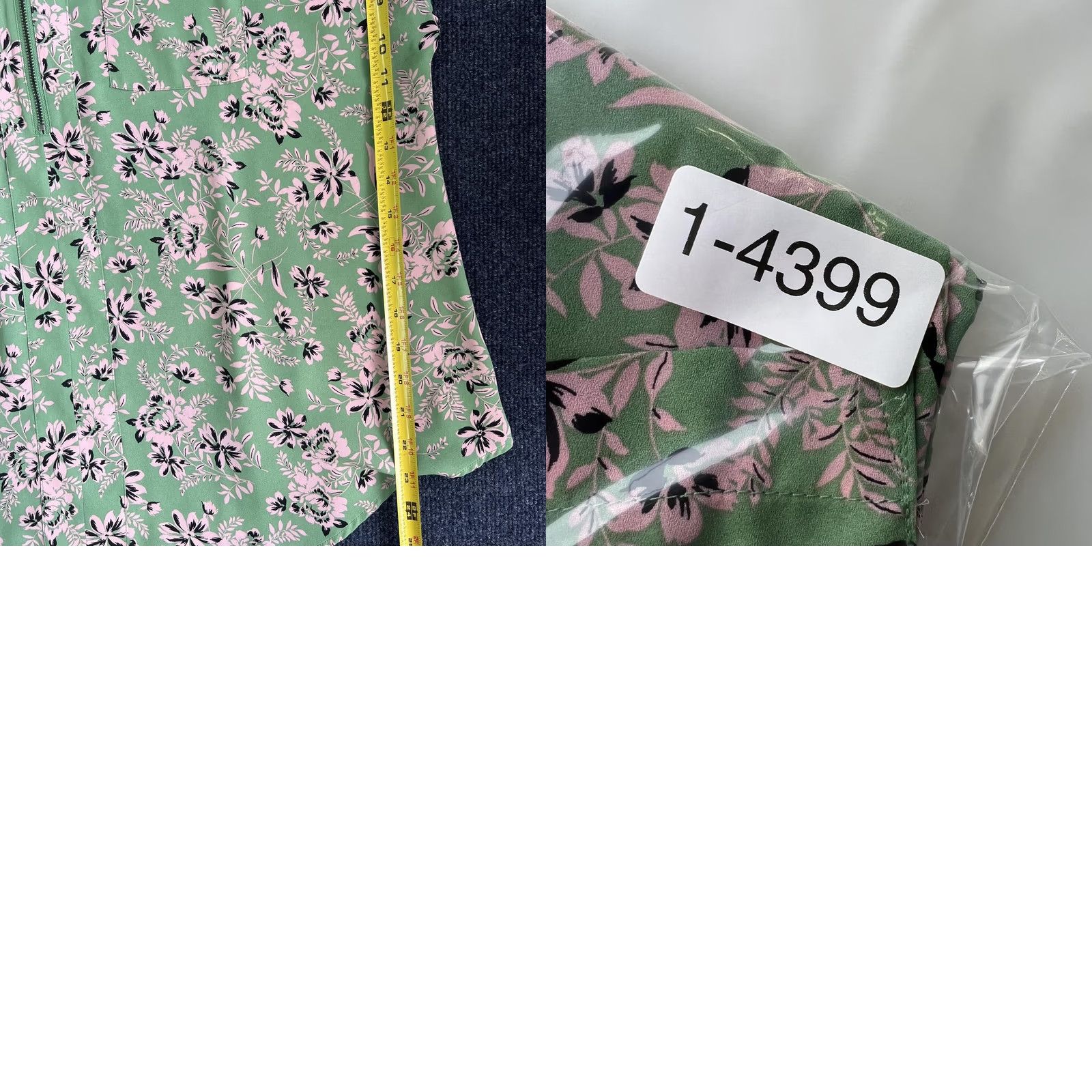 Torrid Torrid Blouse Womens 0 Plus Green Floral Zip Front V Neck Cap Sleeve Top Size XS / US 0-2 / IT 36-38 - 8 Thumbnail
