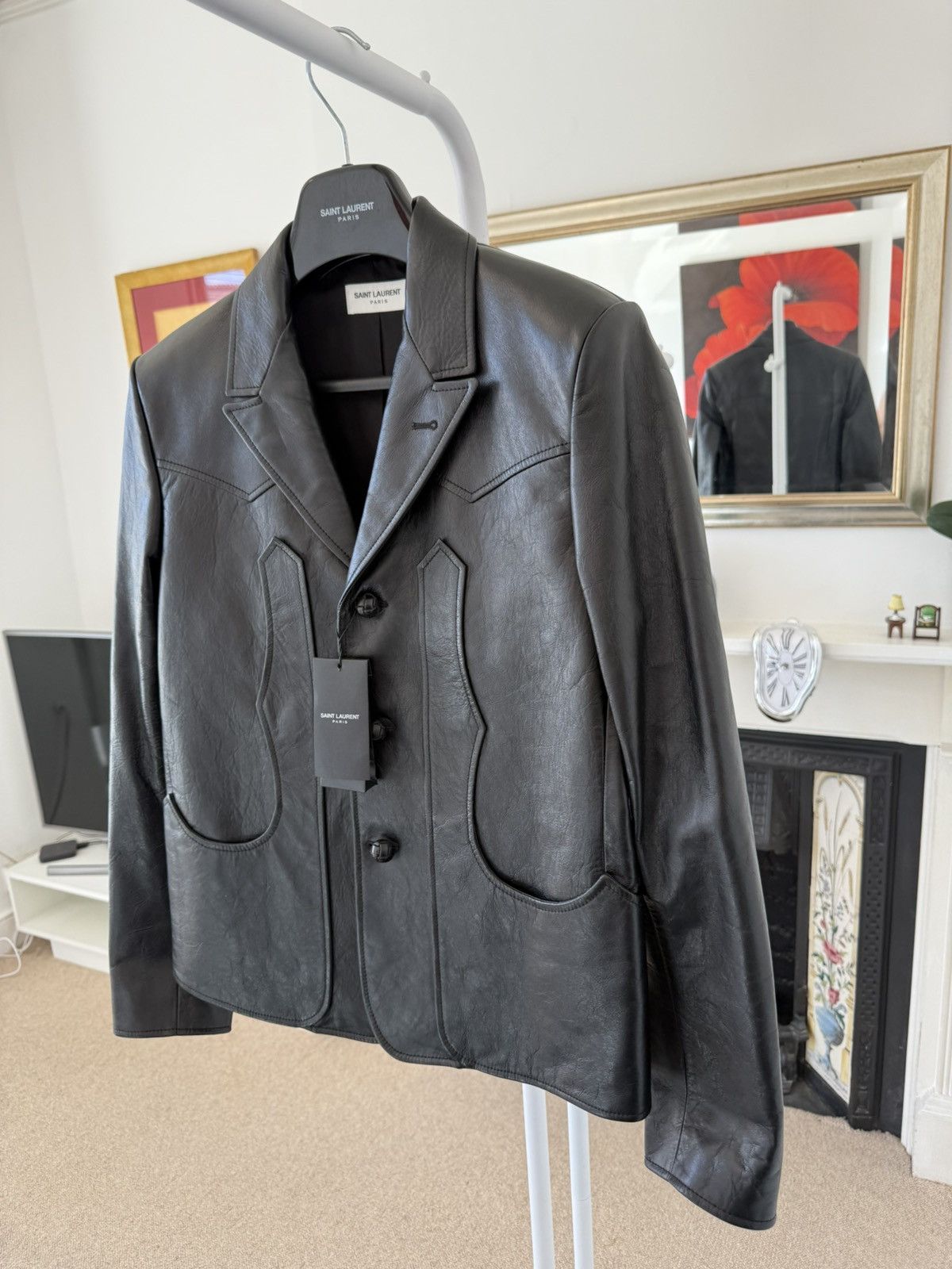 Saint Laurent Paris SS19 Saint Laurent Runway Western Leather Jacket Size US M / EU 48-50 / 2 - 9 Thumbnail