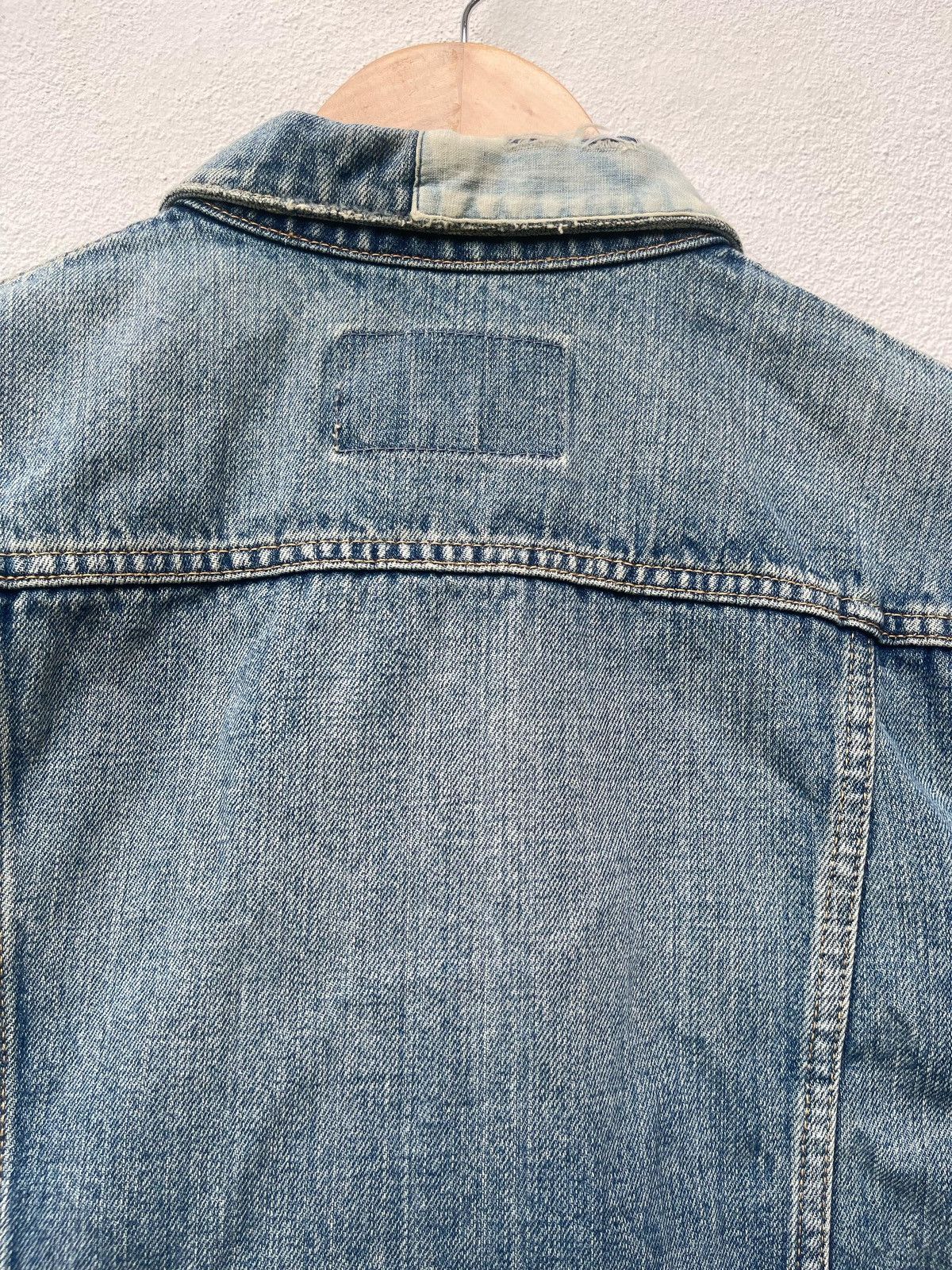 If Six Was Nine × Japanese Brand × Le Grande Bleu (L.G.B.) Ungrid Type-1 Trucker Boro Style Denim Jacket Size US M / EU 48-50 / 2 - 14 Thumbnail
