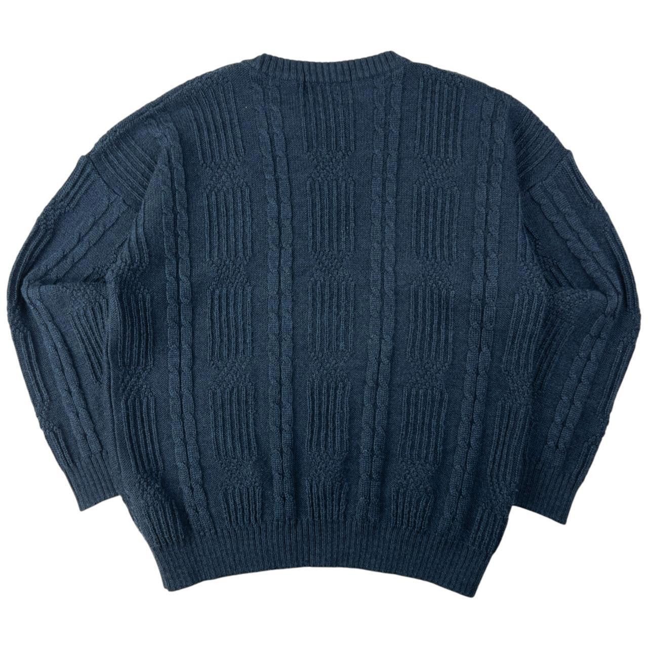 Burberry Vintage Burberry Embroidered Cable Knit Jumper Size L Size US L / EU 52-54 / 3 - 2 Thumbnail