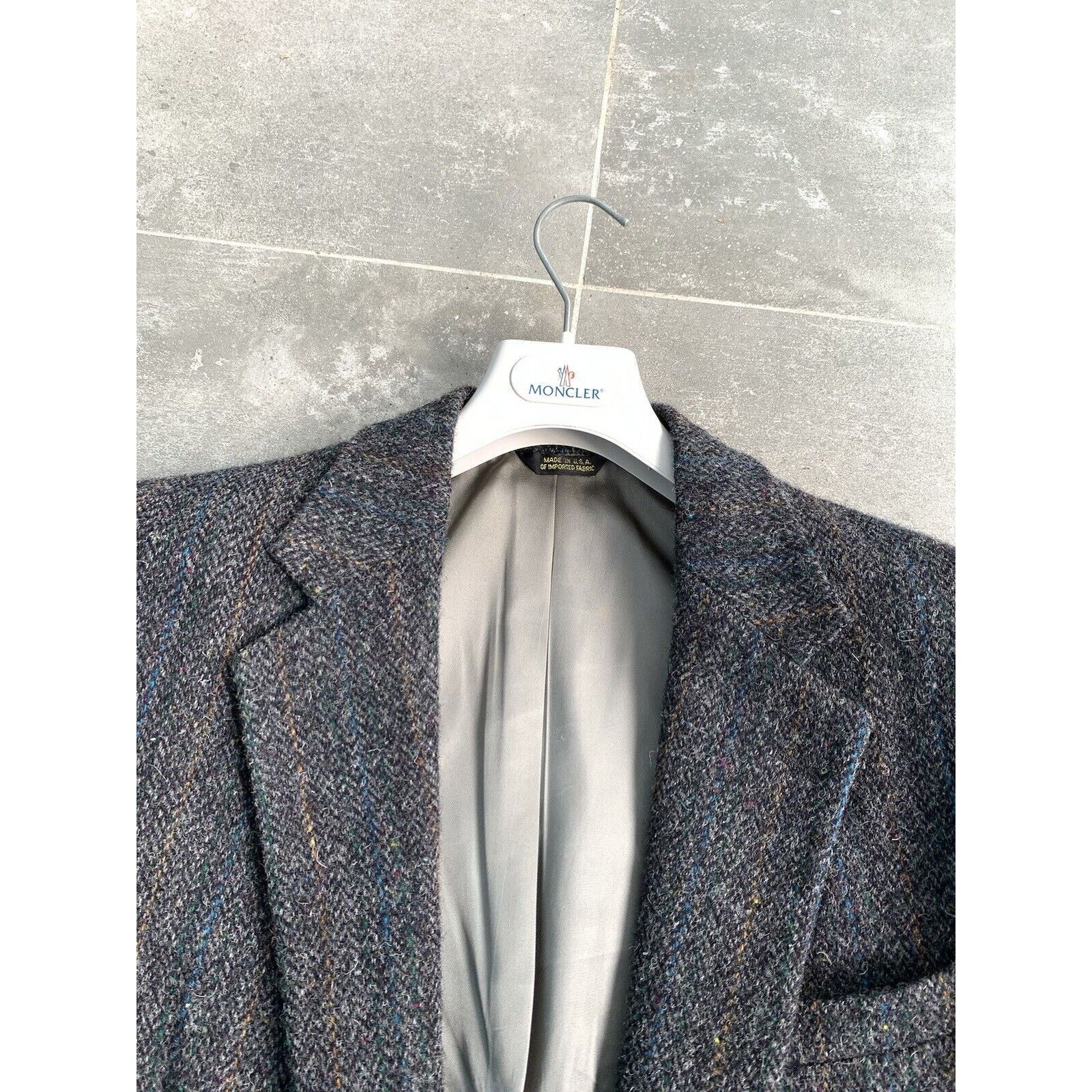 Harris Tweed × Vintage Men's HARRIS TWEED MADE IN USA Sport Blazer Jacket EU50 UK40 Size 50R - 12 Thumbnail
