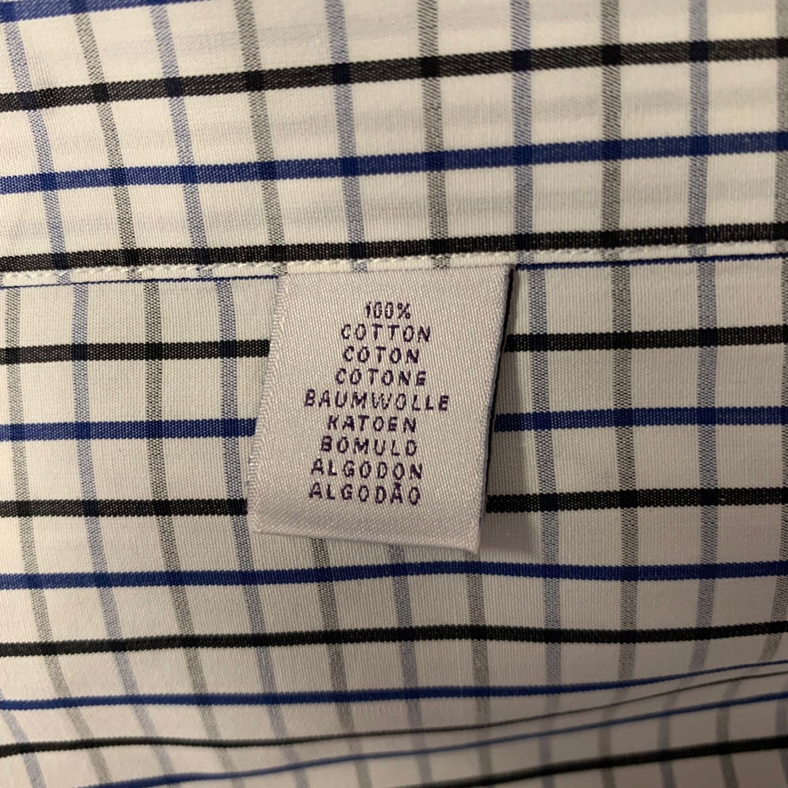 Ralph Lauren RALPH LAUREN White Black Blue Check Cotton Long Sleeve Shirt Size US XL / EU 56 / 4 - 6 Thumbnail