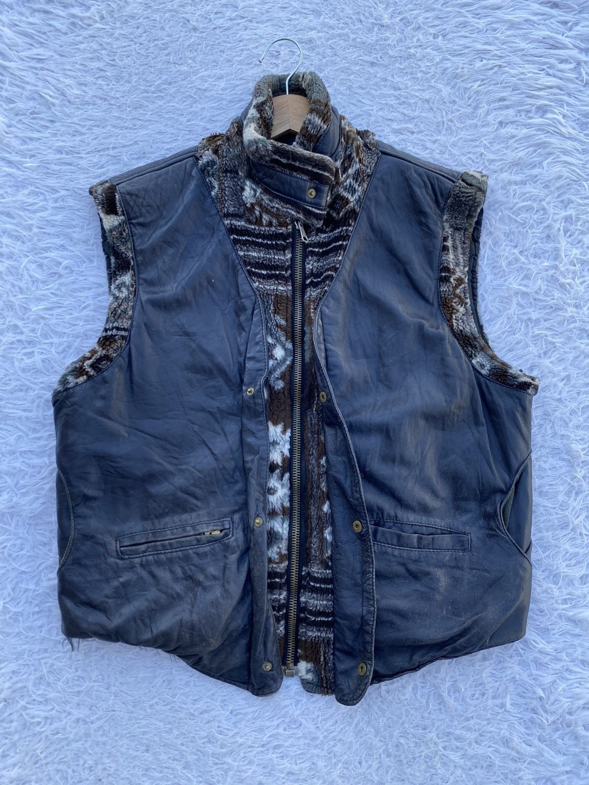 Vera Pelle Rare Vintage Vera Pelle Italian Designers Vest Leather Size US M / EU 48-50 / 2 - 1 Thumbnail